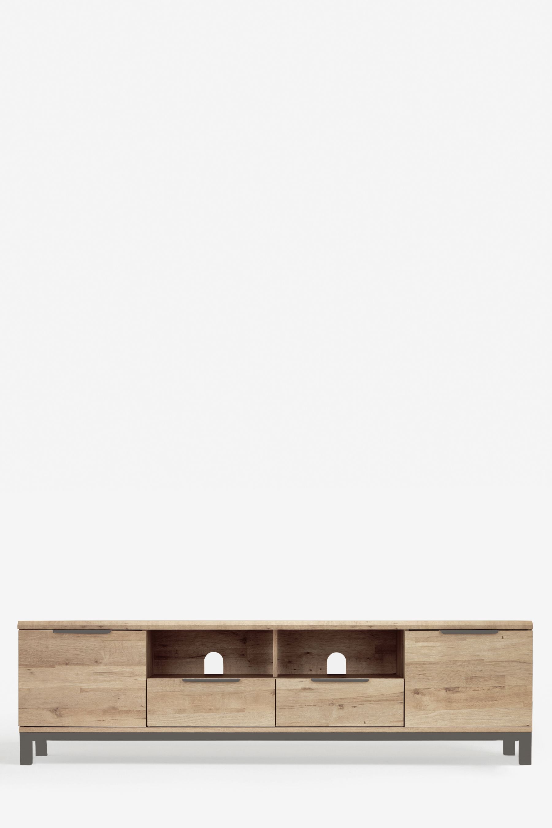 Buy Light Bronx Up to 80 inch Oak Effect TV Unit from the Next UK