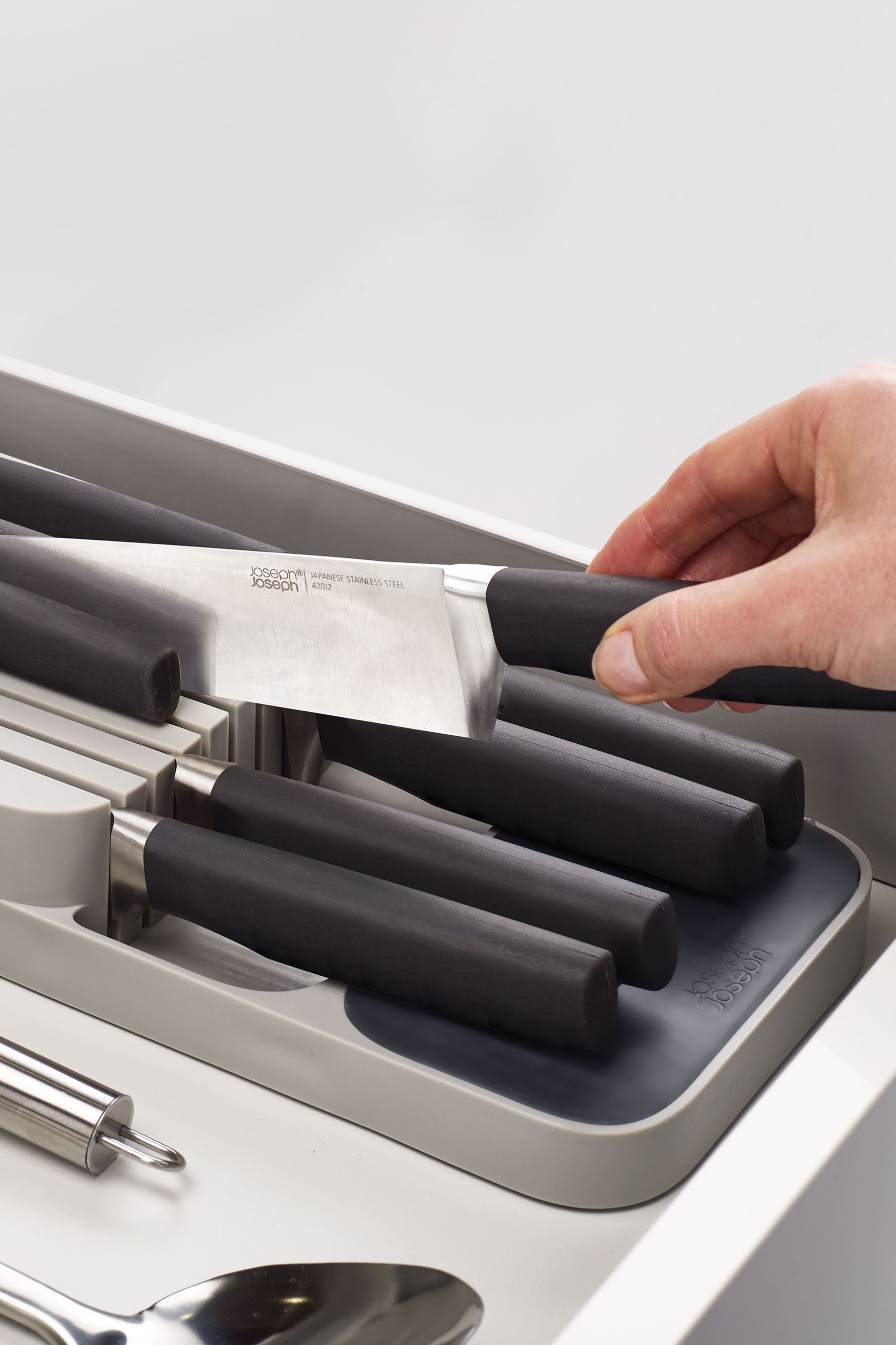 Buy Joseph® Joseph Grey Drawer Store Compact Knife Organiser from the