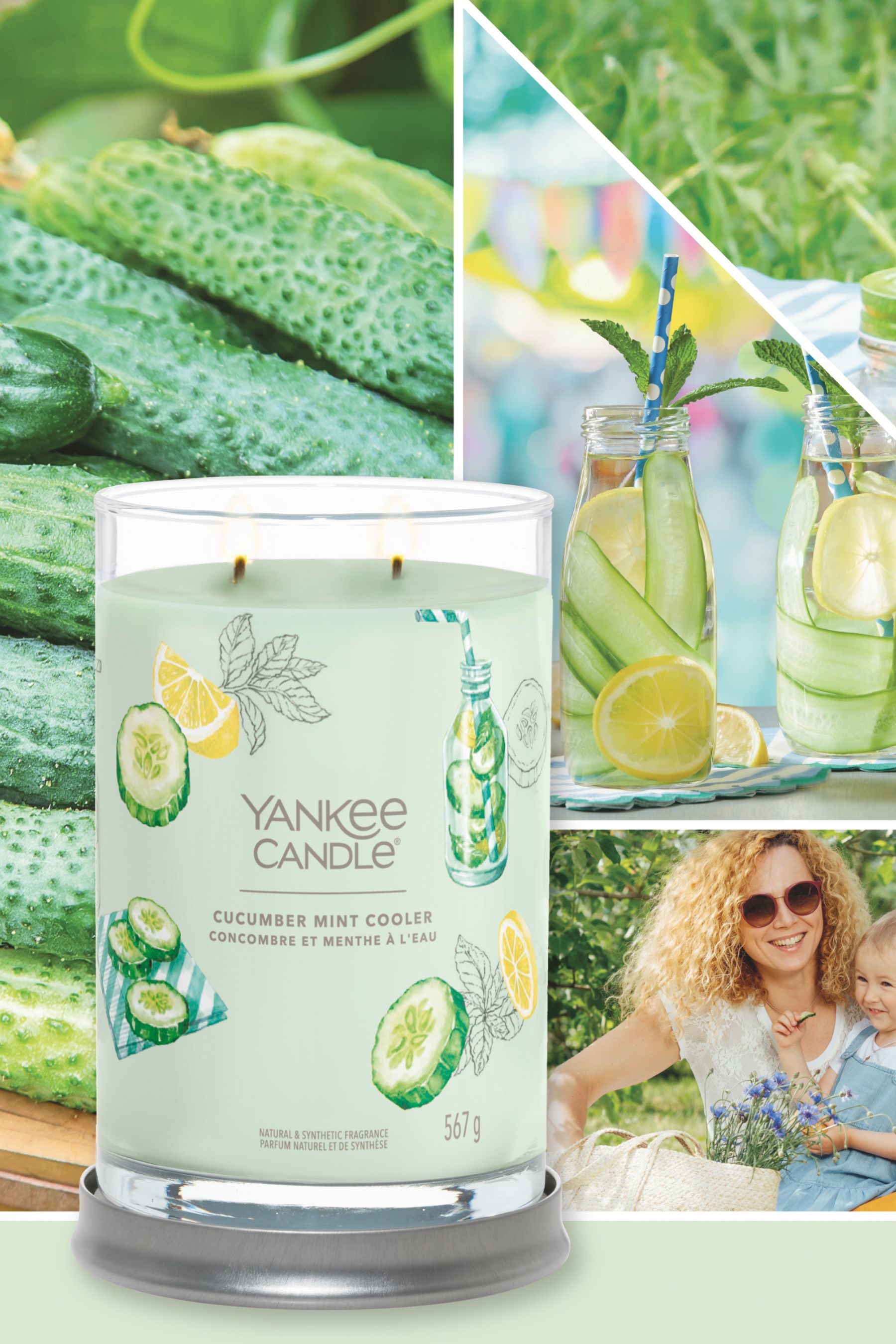 Buy Yankee Candle Green Signature Large Tumbler Scented Candle Cucumber
