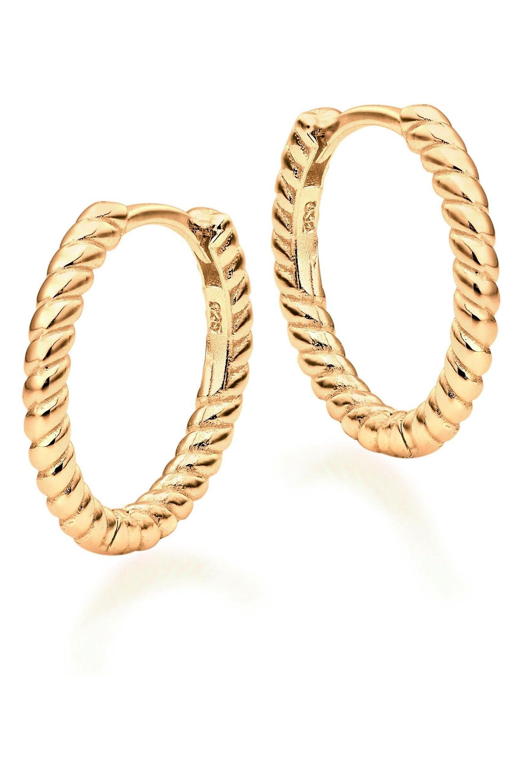 Buy Beaverbrooks Sterling Silver Twist Hoop Earrings from the Next UK