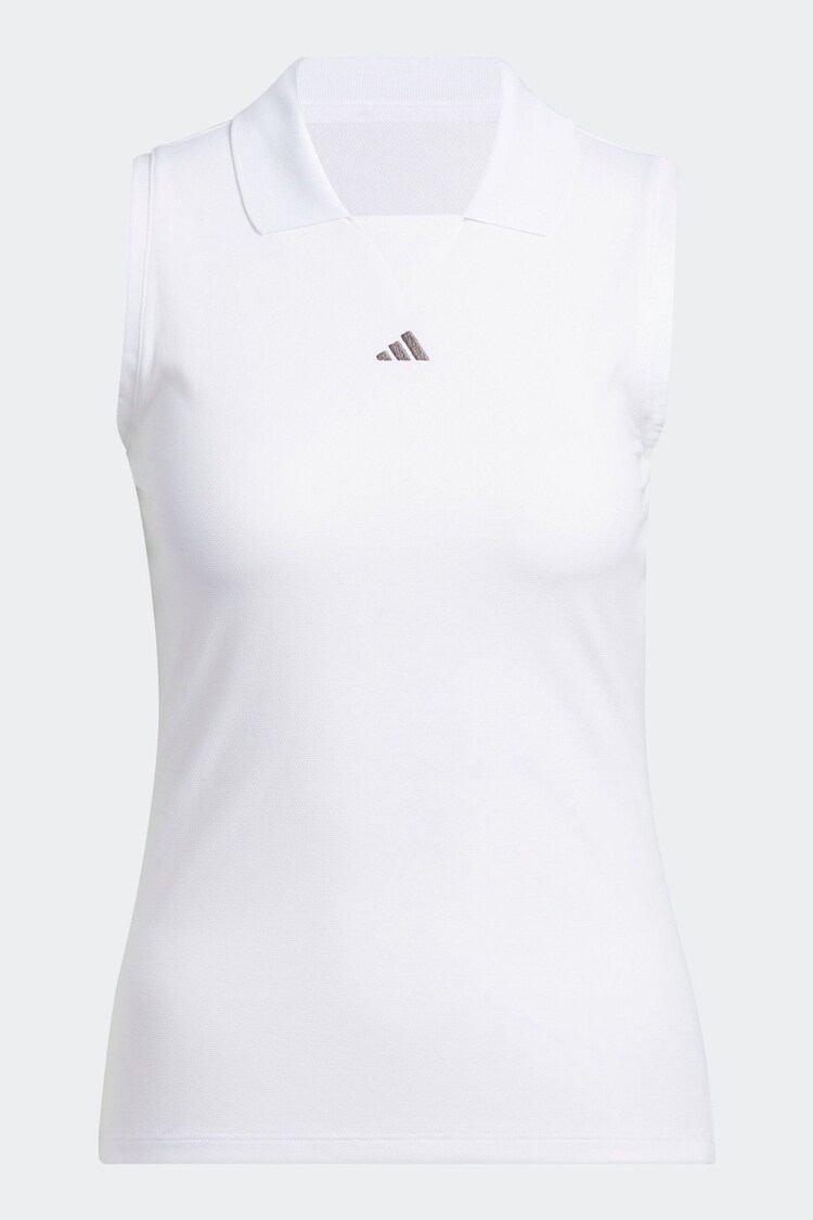 Белый - adidas Golf Ultimate365 Twistknit T-Shirt - Image 1 of 1