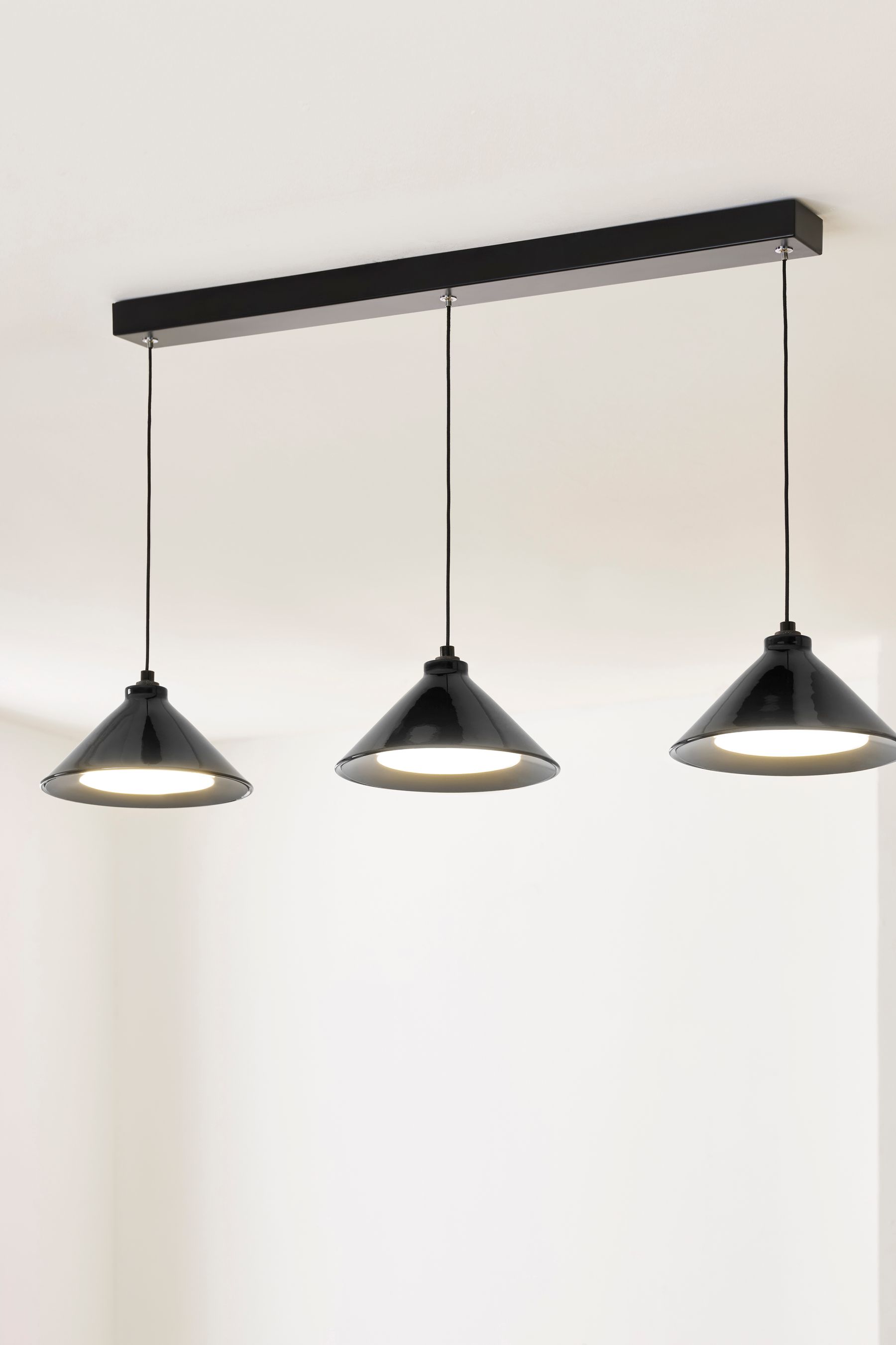 Buy Jasper Conran London Black 3 Light Triangle Pendant Ceiling Light