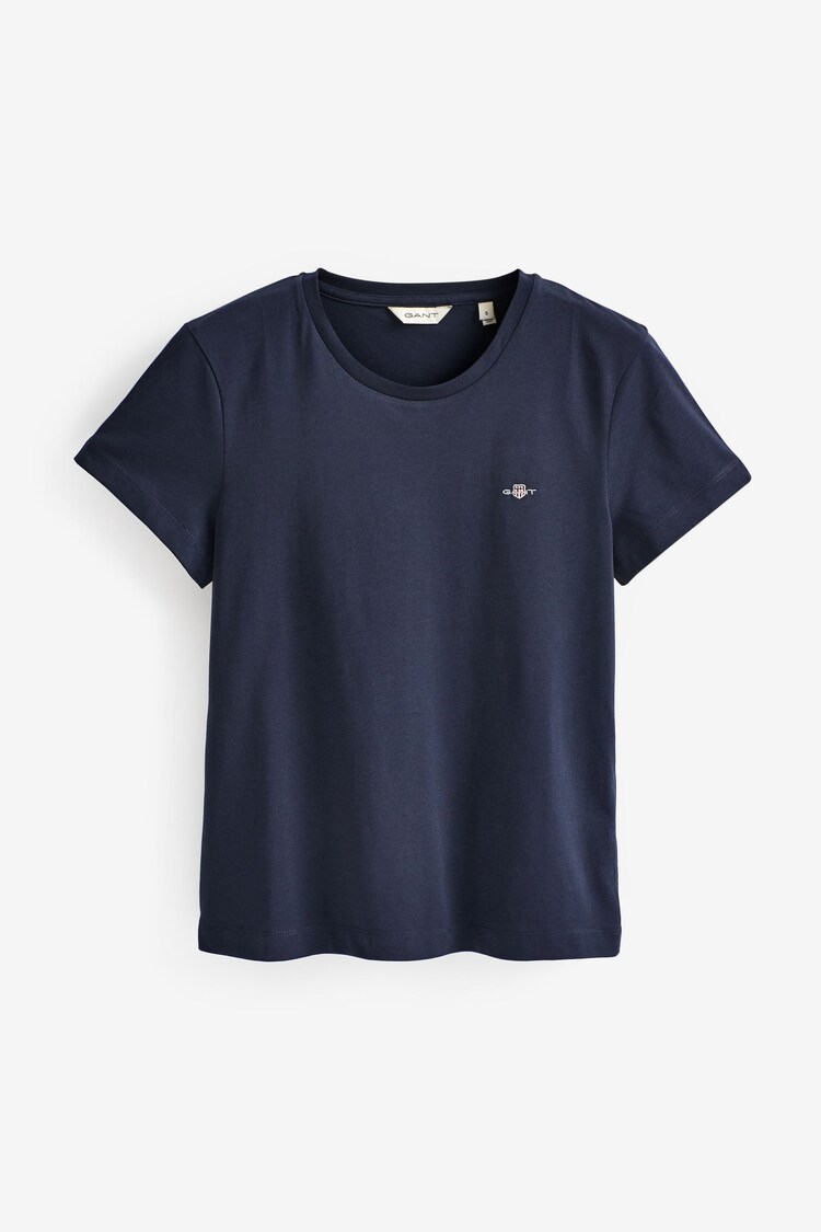 GANT Evening Blue Original Shield Logo 100% Cotton T-Shirt - Image 1 of 1