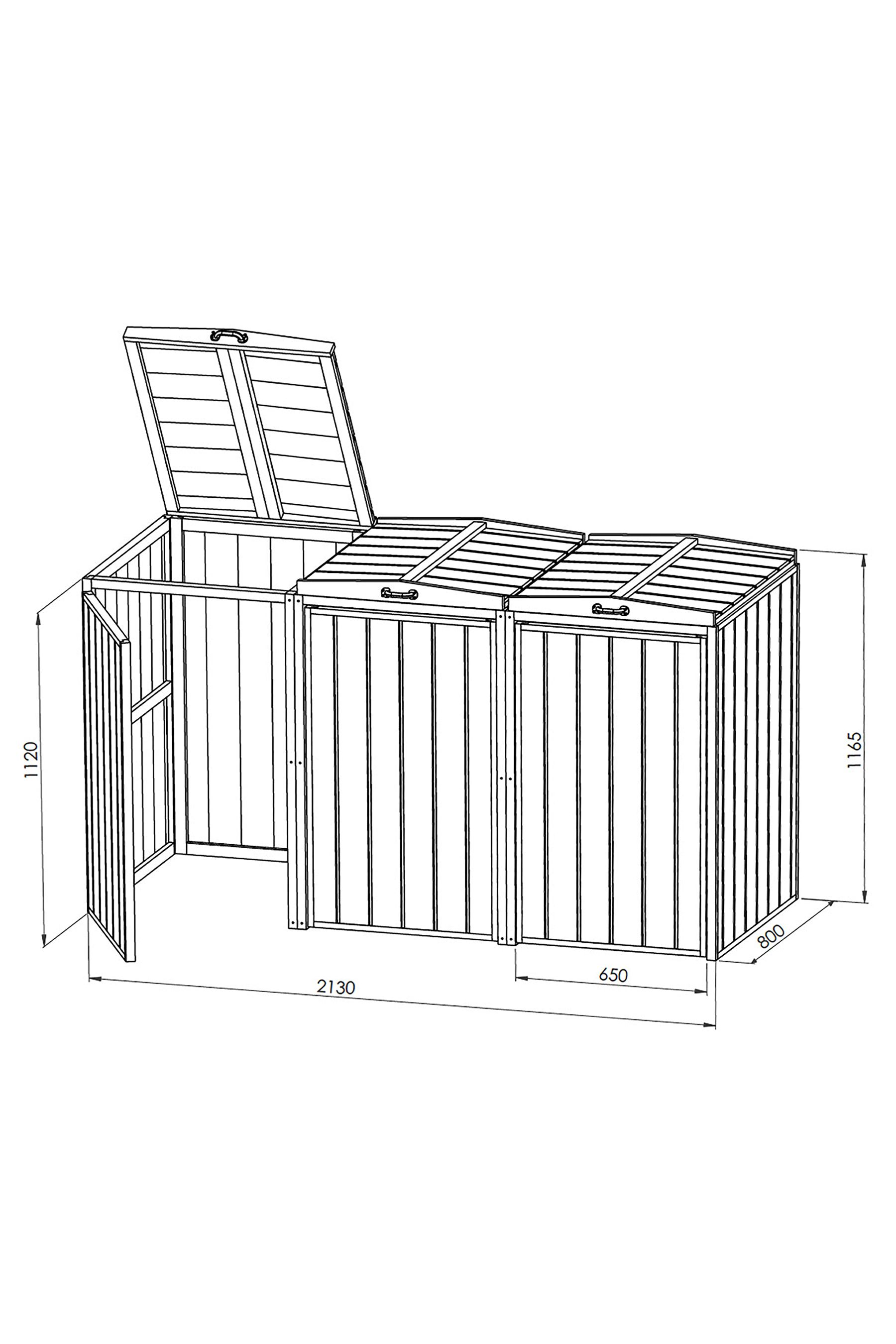 Buy Charles Bentley Garden Premium FSC Certified Wooden Triple Bin