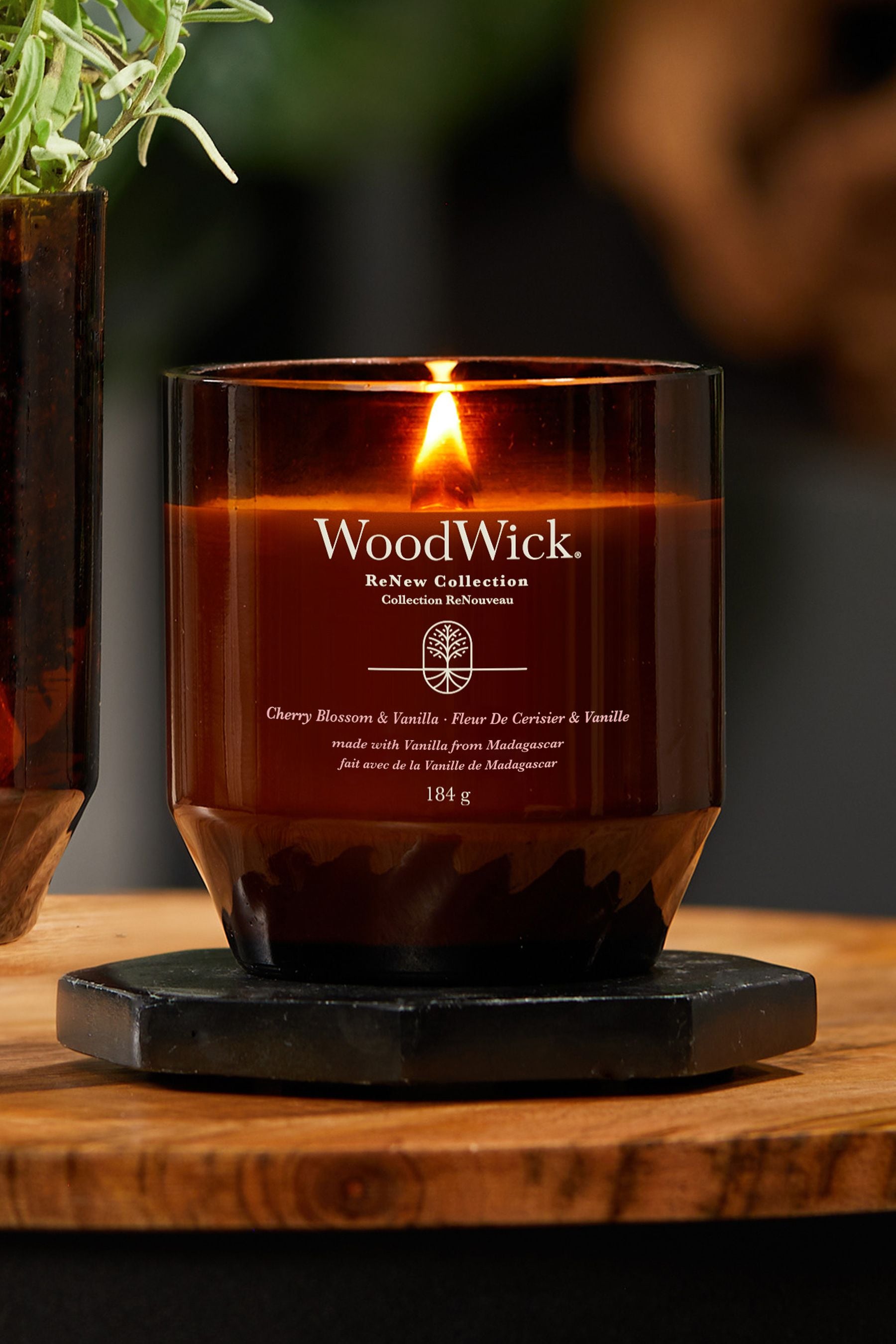Buy Woodwick Natural ReNew Medium Scented Candle Cherry Blossom Vanilla