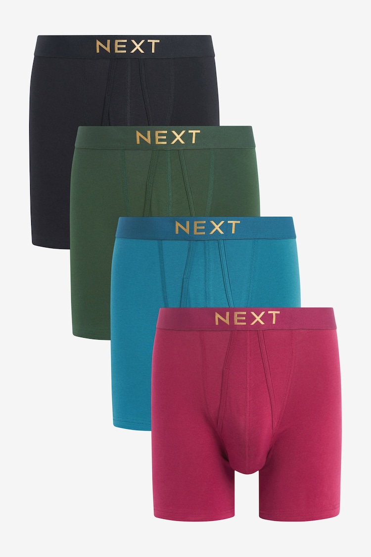 Rich colour 4 pack Sports Longer Length A-Fronts - Image 1 of 1