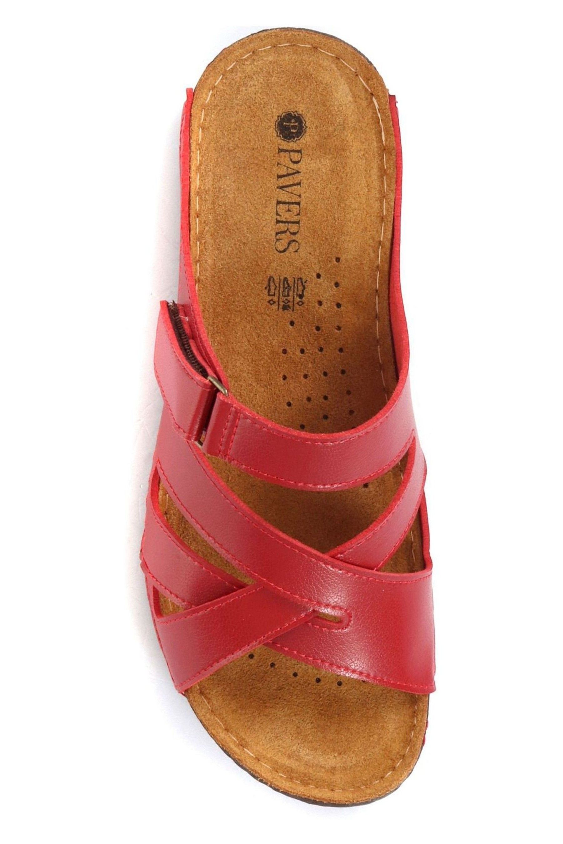Buy Pavers Red Ladies Touch Fasten Mules from the Next UK online shop