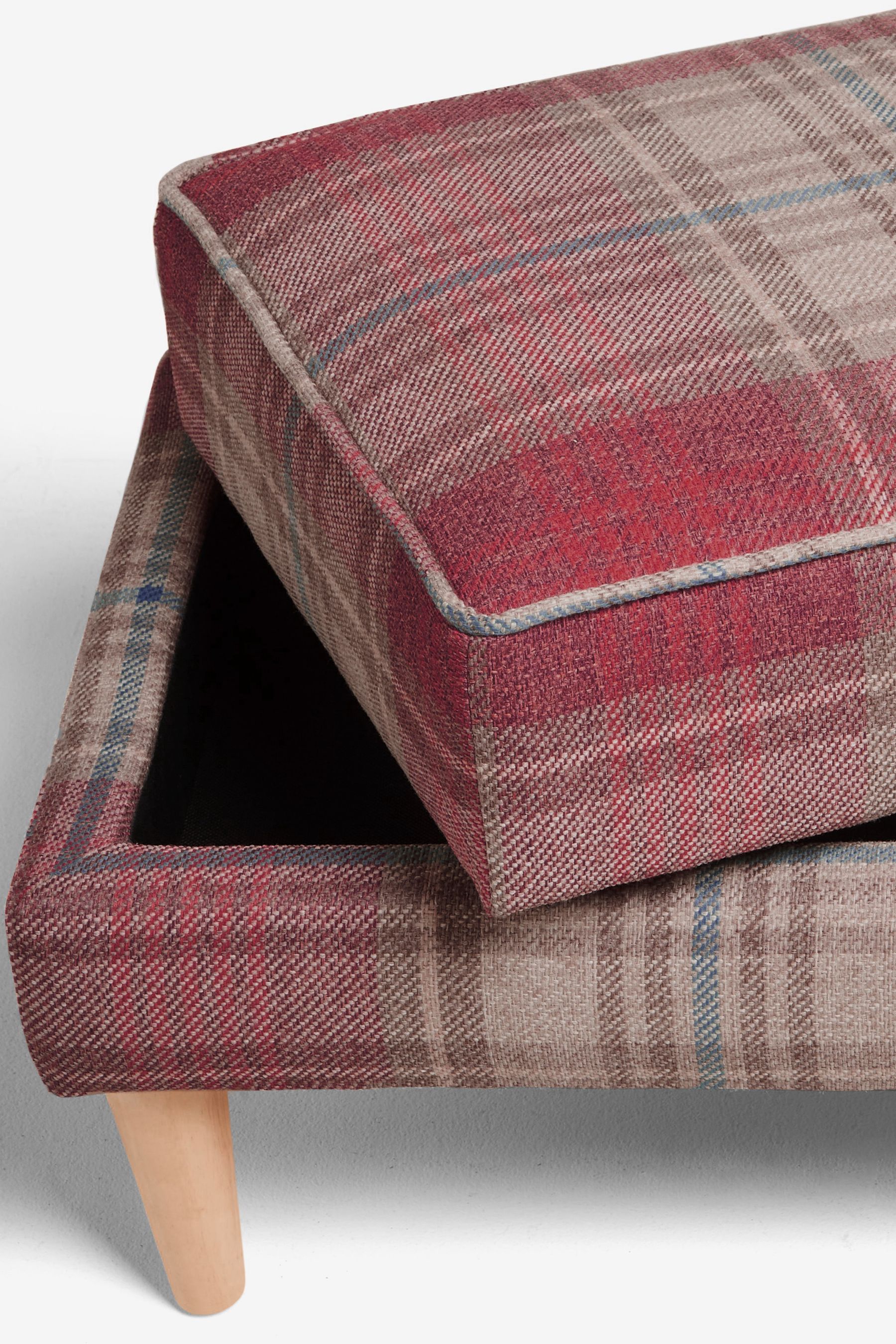 Buy Versatile Check Sterling Red Sherlock Storage Footstool from the Next UK online shop