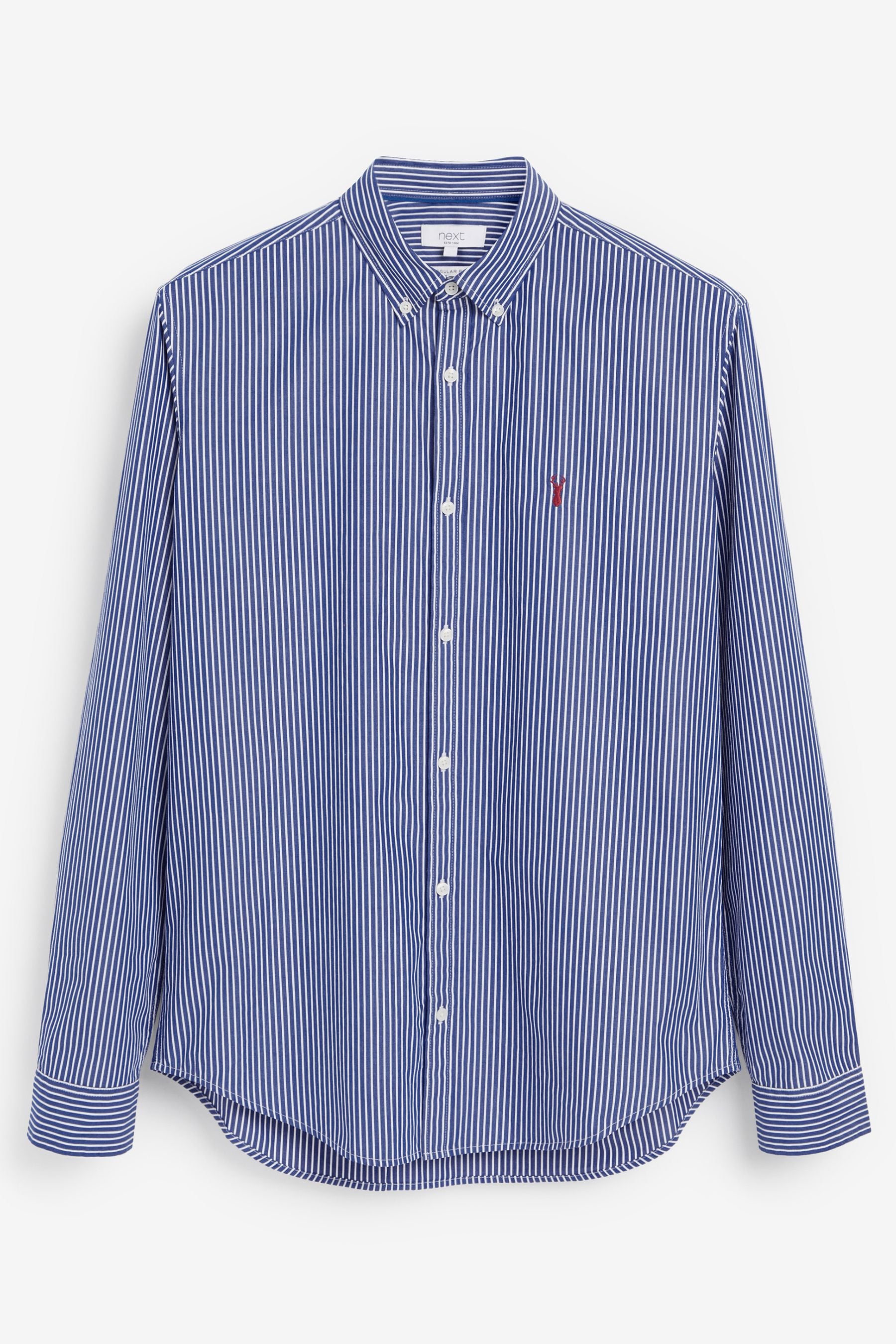 Buy Navy/White Stripe Long Sleeve Shirt from the Next UK online shop