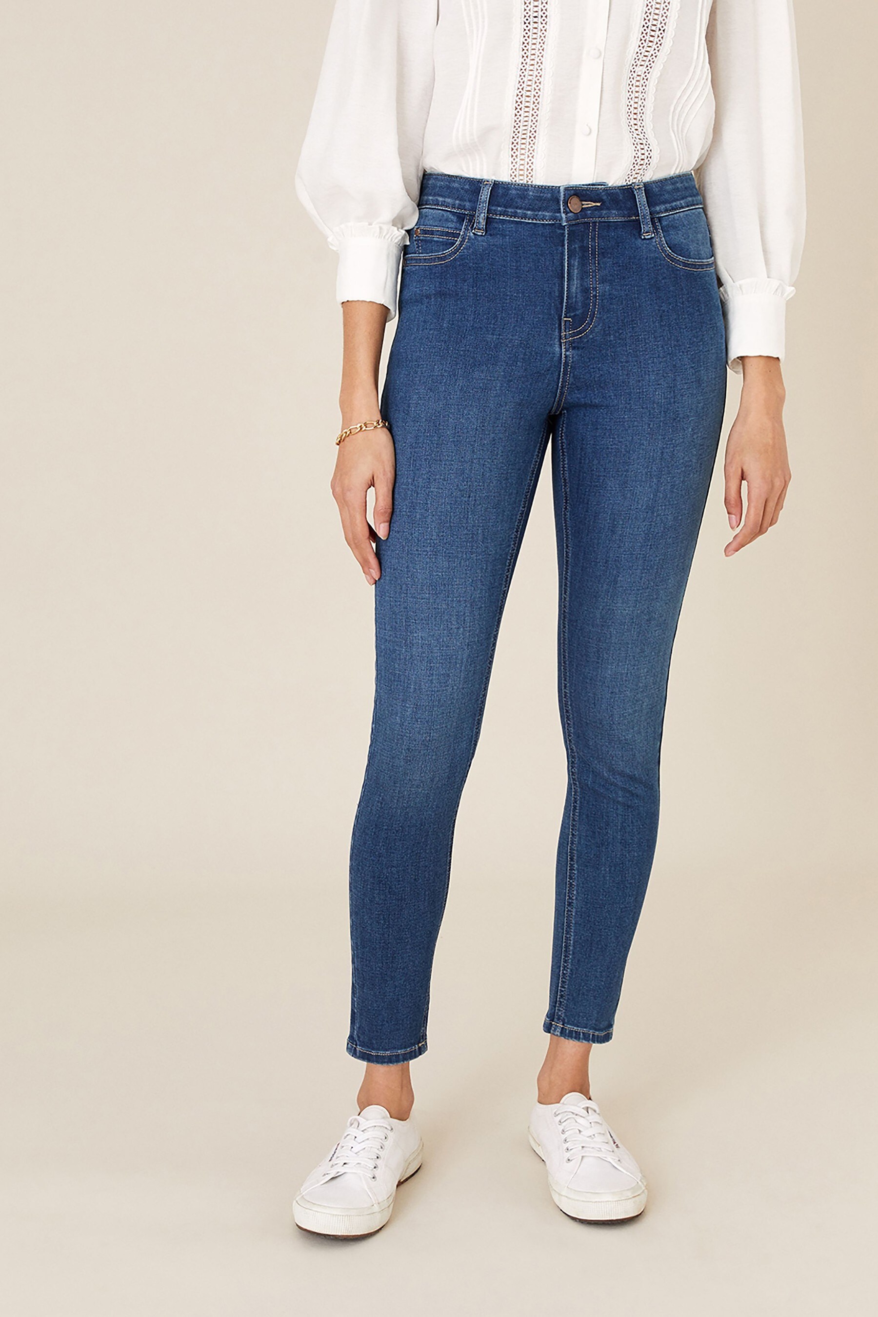 Buy Monsoon Blue Iris Short Length Skinny Jeans from the Next UK online ...