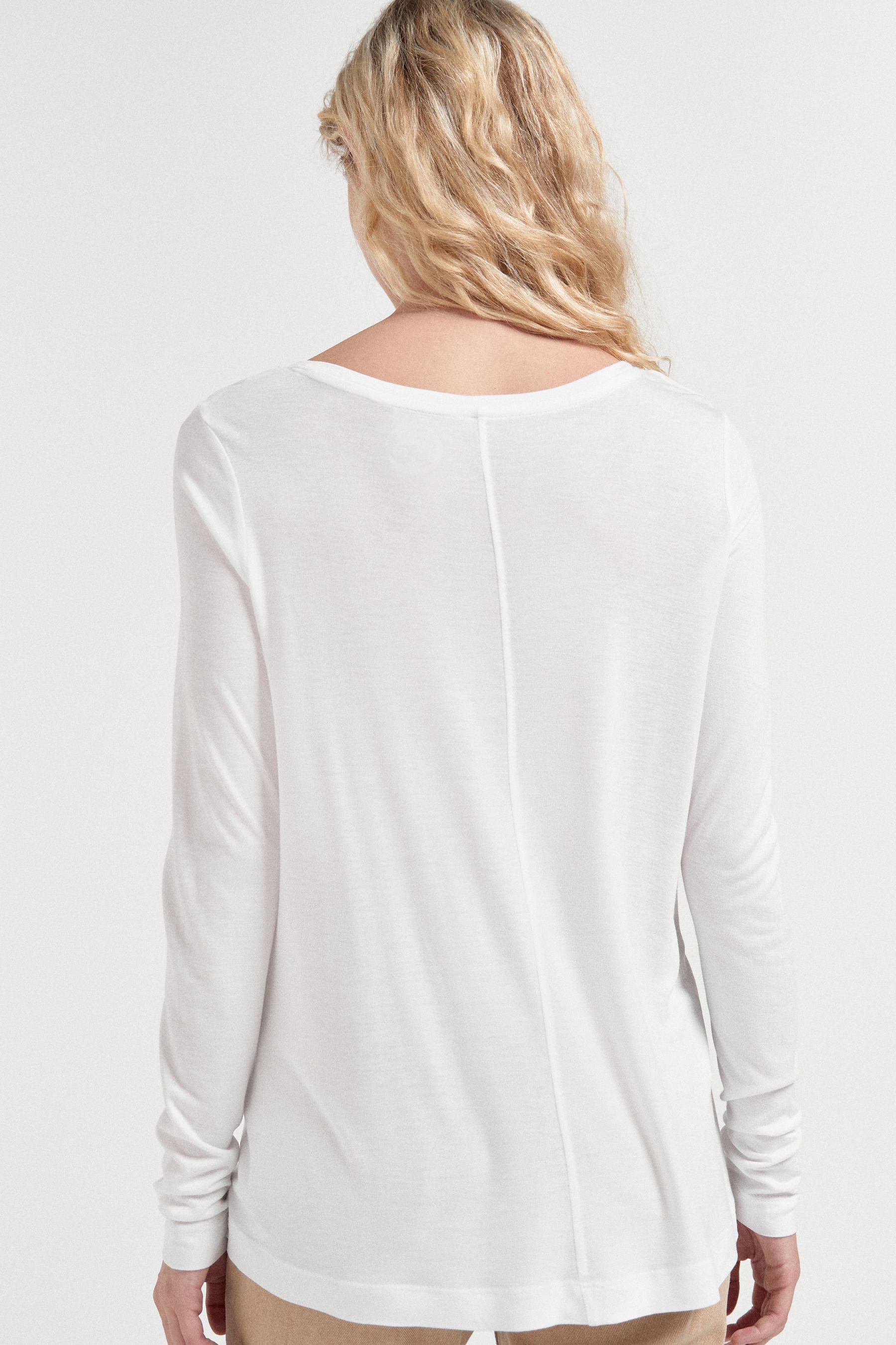 Buy White Slouch VNeck Long Sleeve TShirt from the Next UK online shop