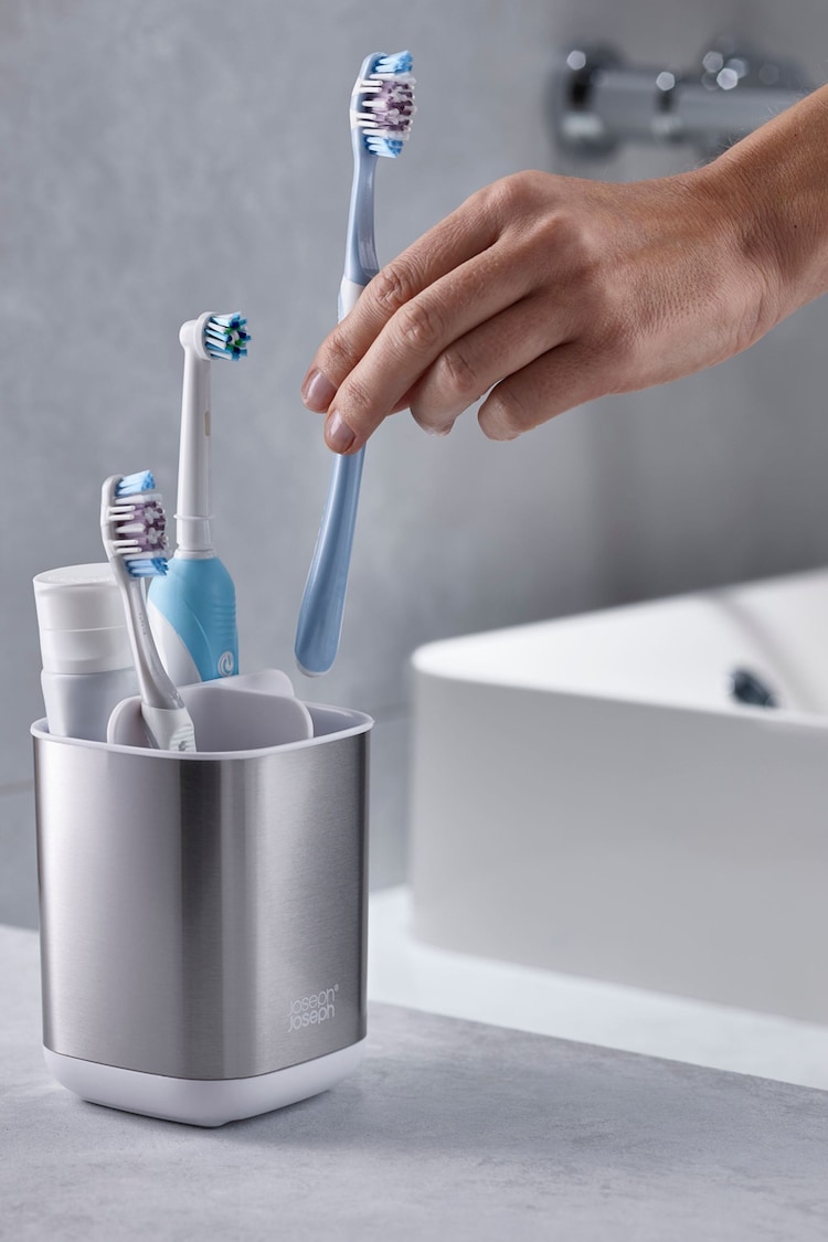 Joseph Joseph White EasyStore Steel Toothbrush Caddy - Image 1 of 1