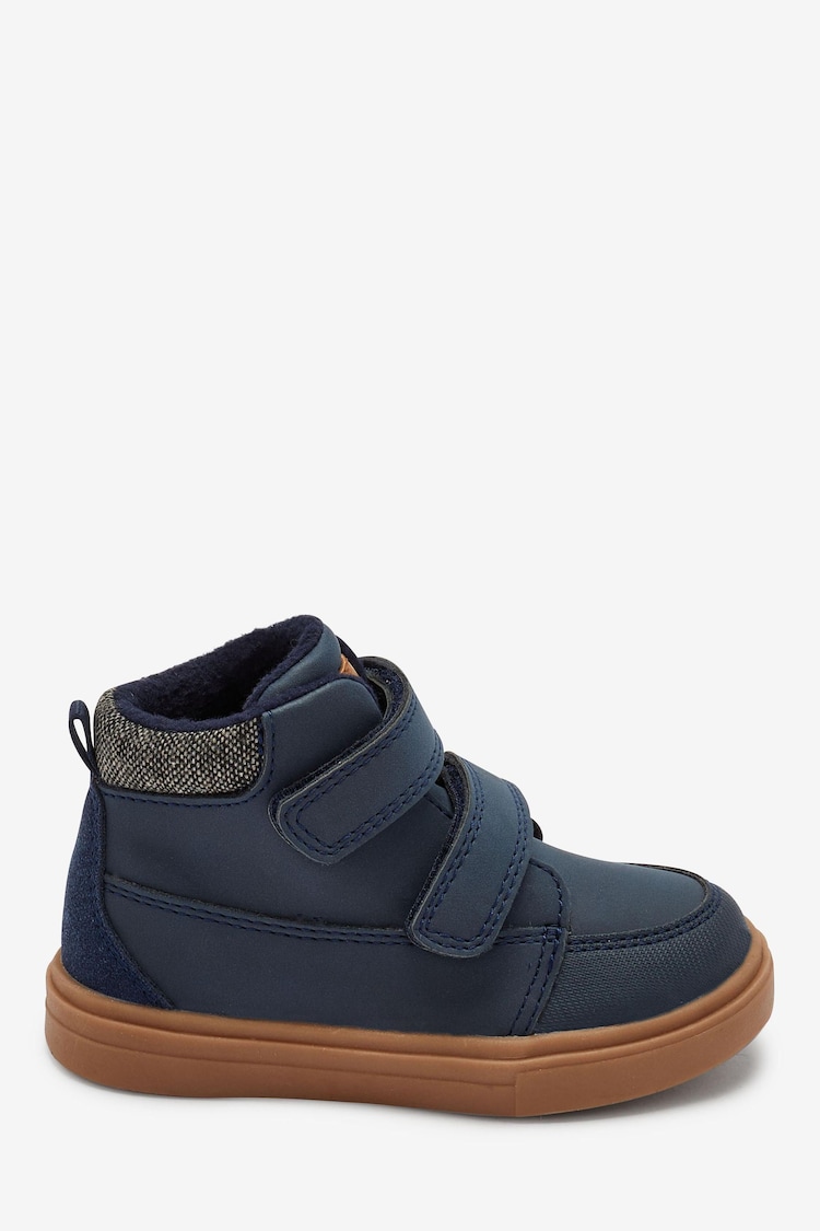 Navy Standard Fit (F) Warm Lined Touch Fastening Boots - Image 1 of 1