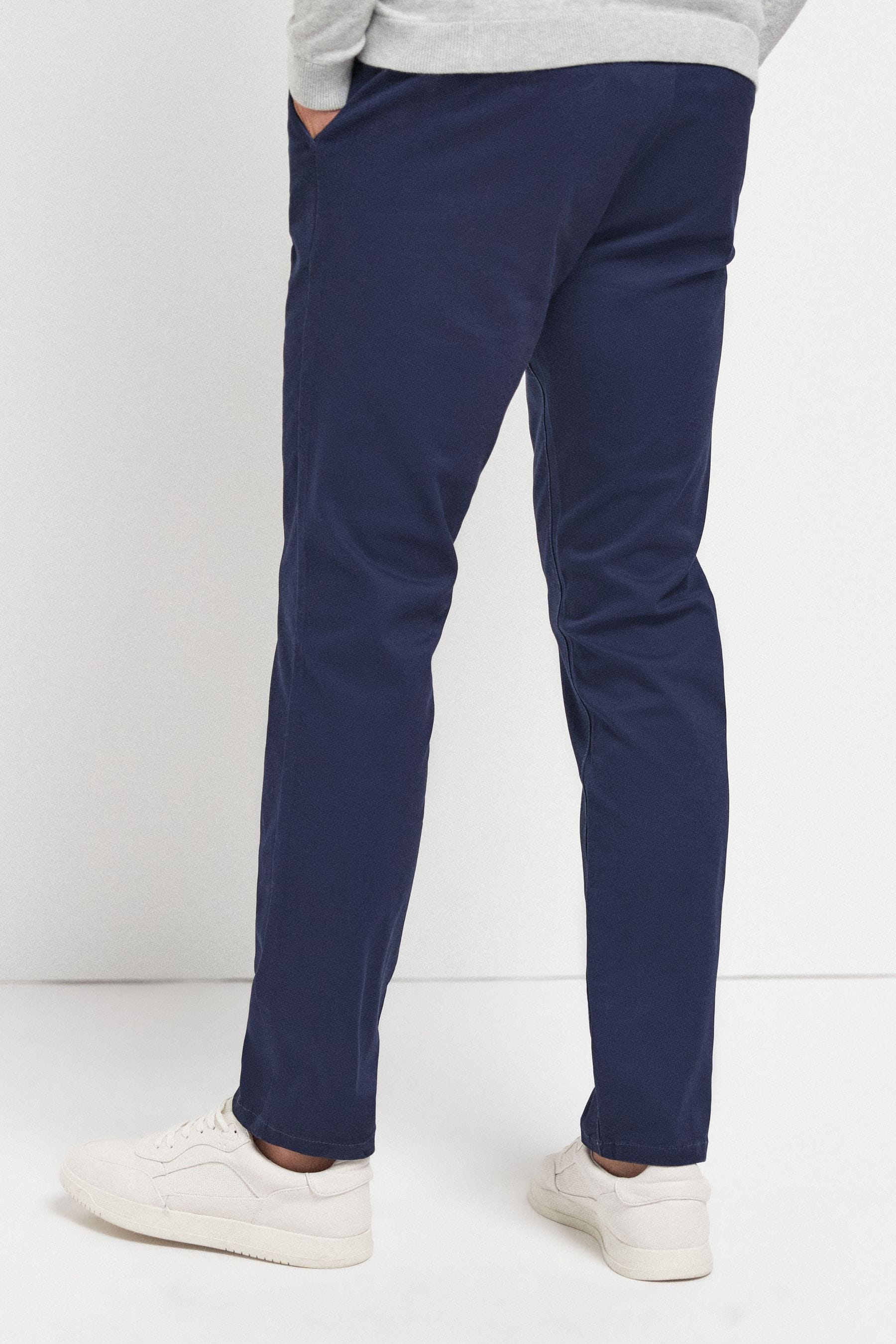 Buy French Navy Slim Stretch Chino Trousers from the Next UK online shop