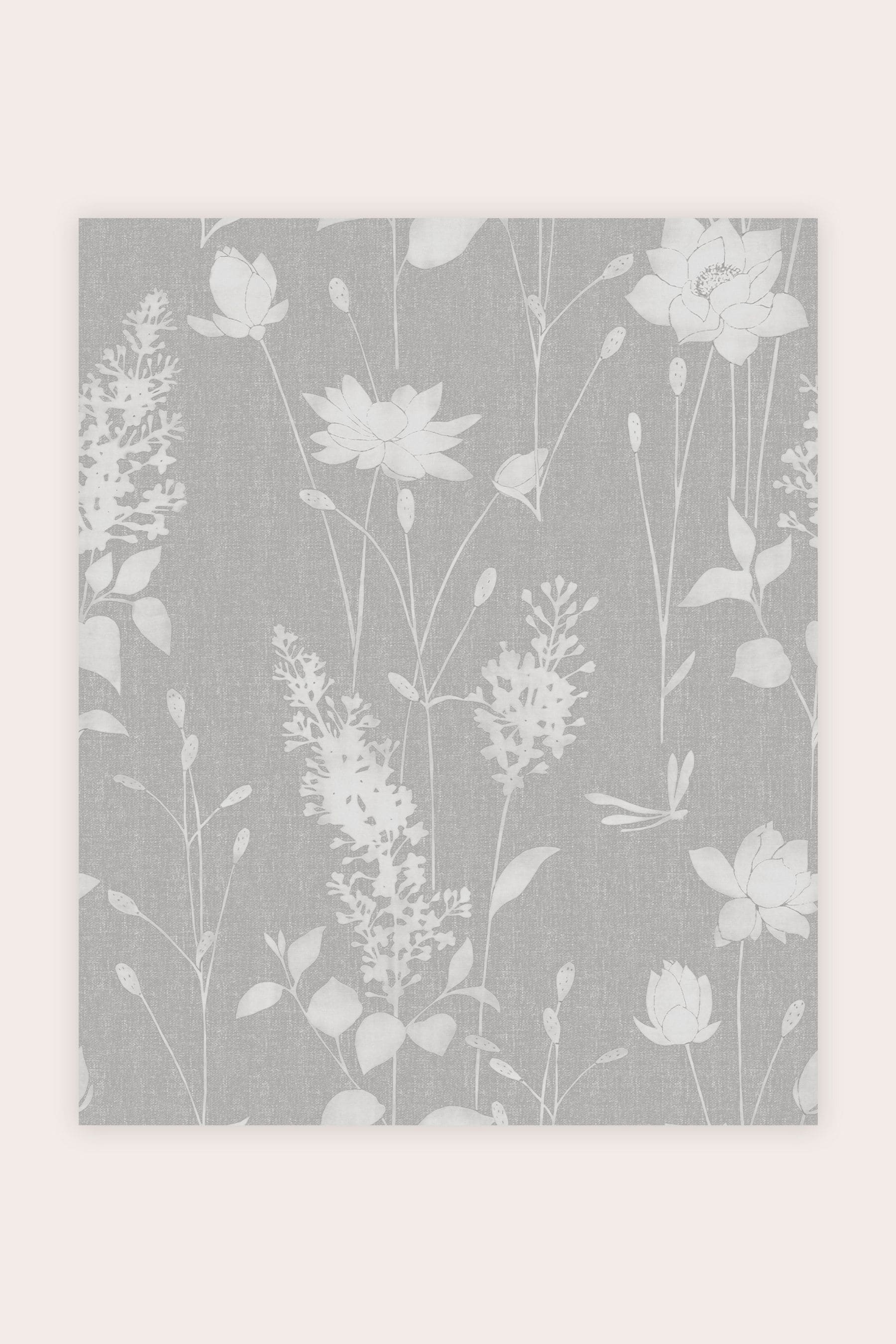 Buy Laura Ashley Steel Dragonfly Garden Wallpaper Wallpaper from the