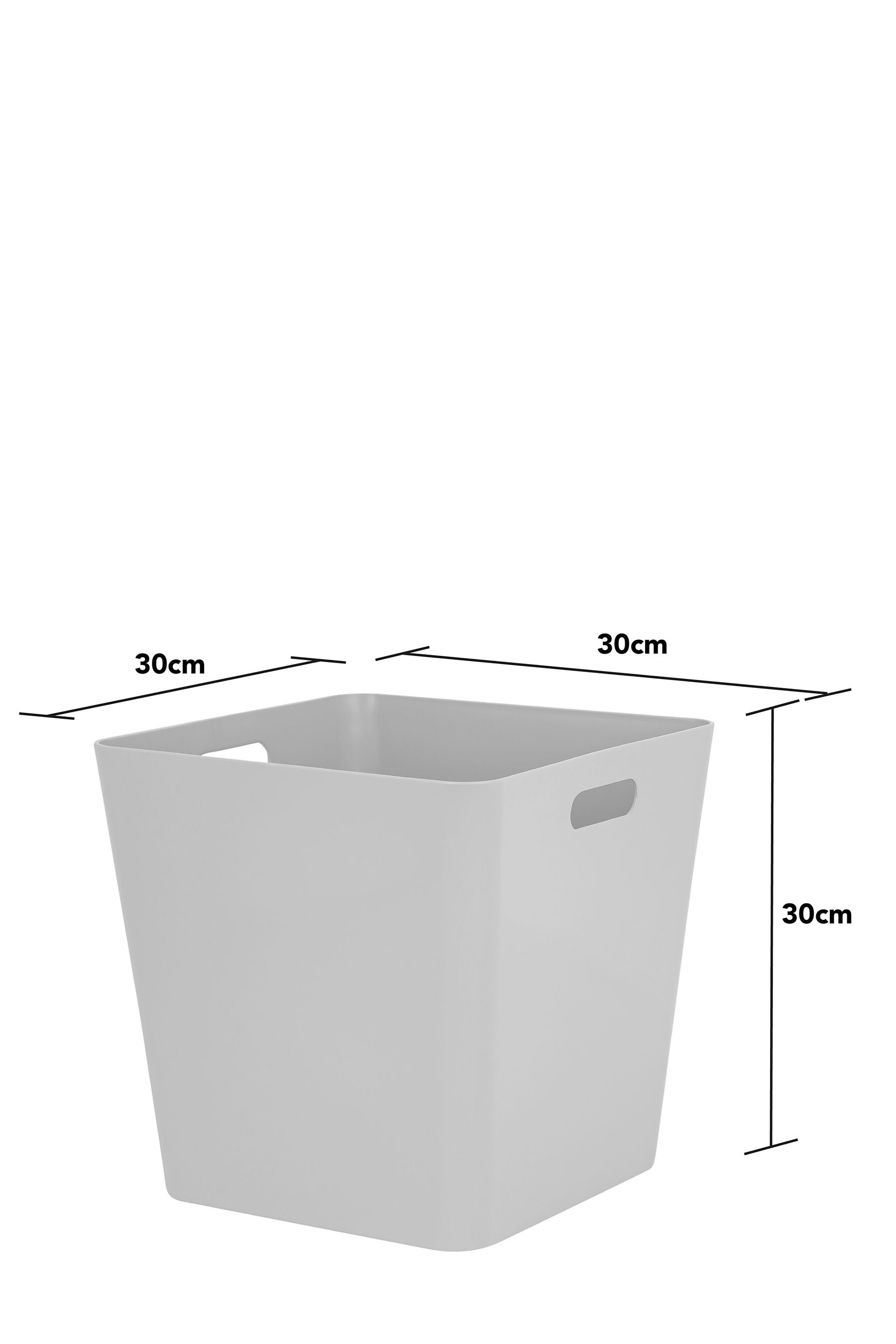 Buy Wham Set of 3 Grey Large Cube Plastic Storage Baskets from the Next