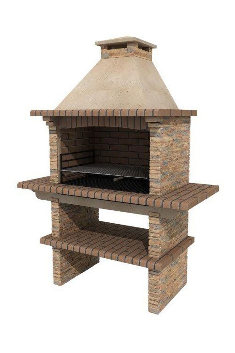 Callow Brown Garden Mediterrani Masonry Charcoal BBQ - Image 1 of 1