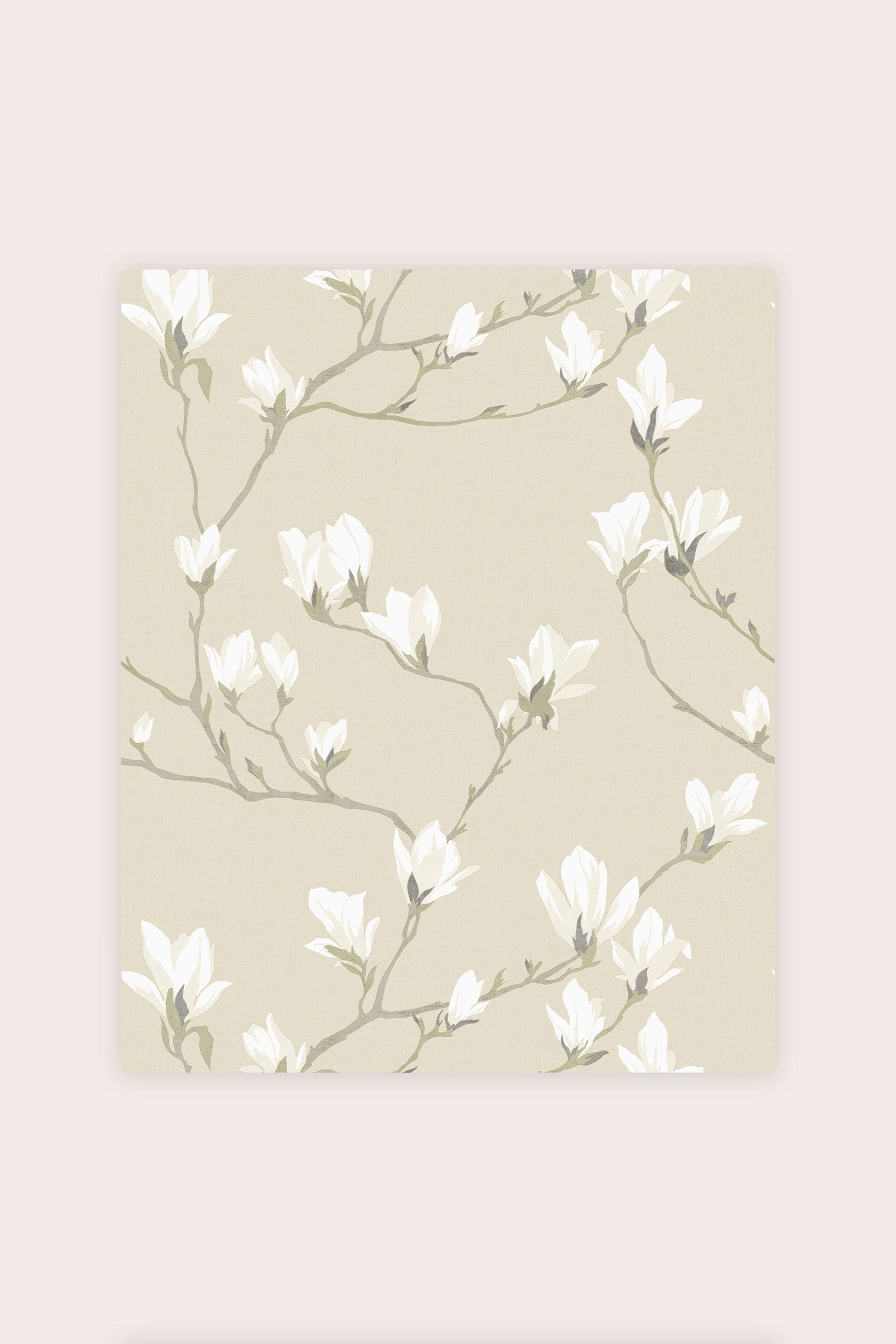 Buy Laura Ashley Natural Magnolia Grove Wallpaper Wallpaper from the