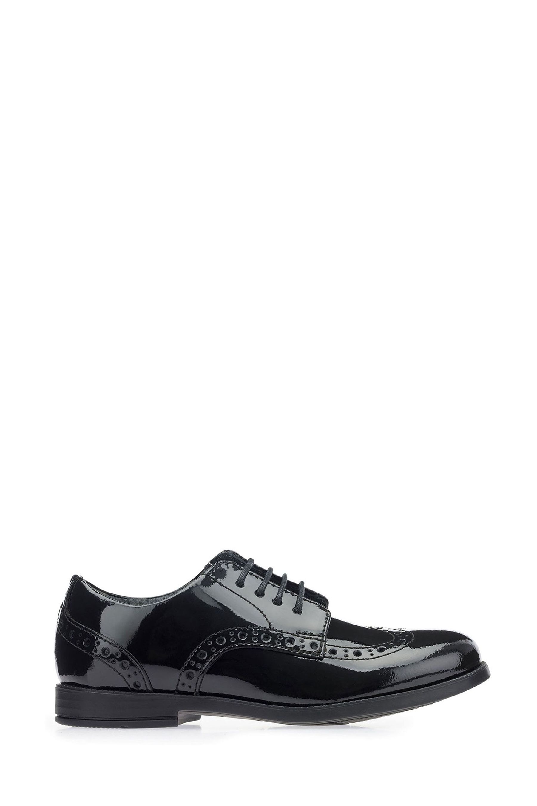 Buy StartRite Brogue Snr Black Patent Leather School Shoes Wide Fit