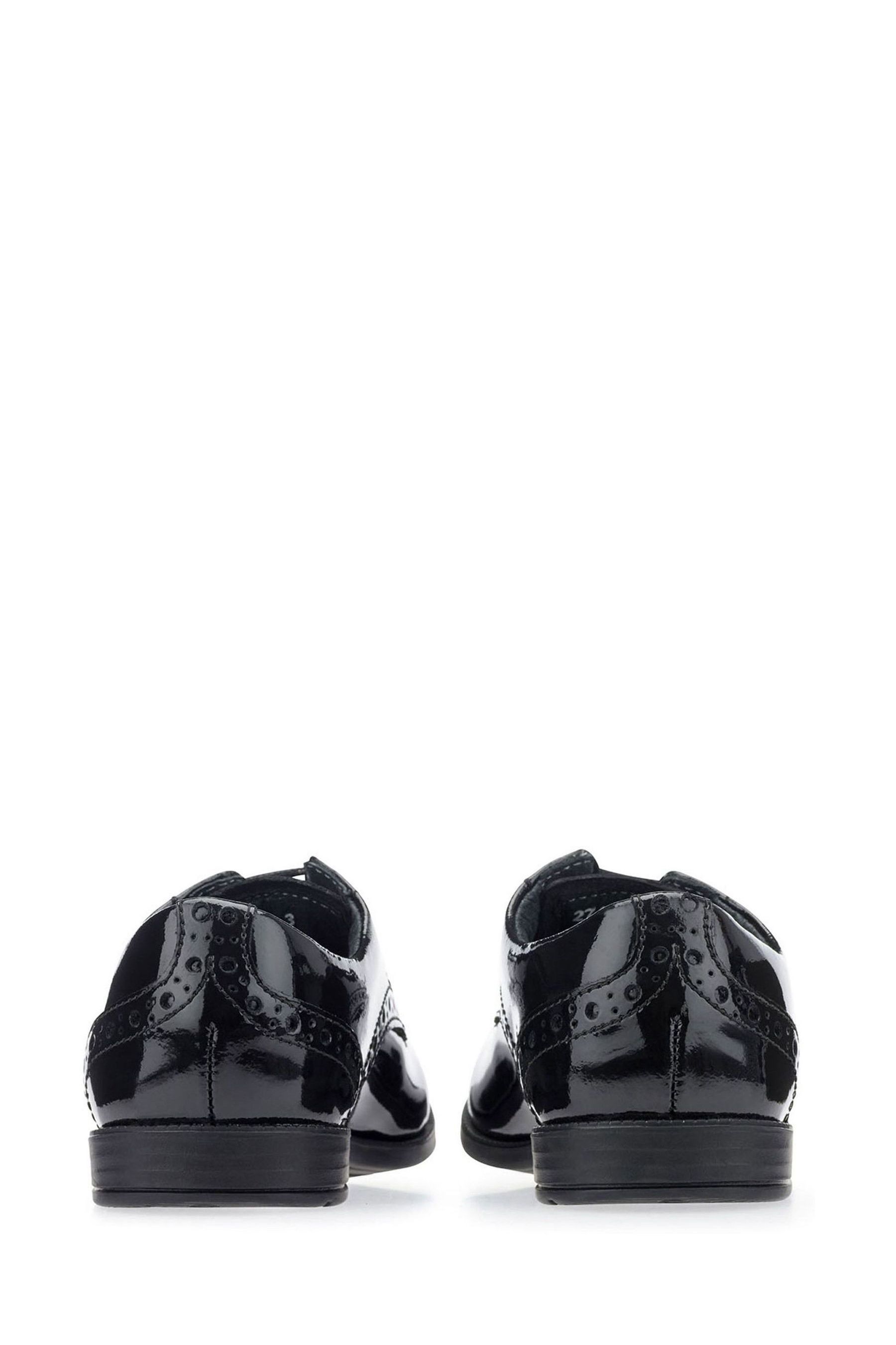Buy StartRite Brogue Snr Black Patent Leather School Shoes Wide Fit