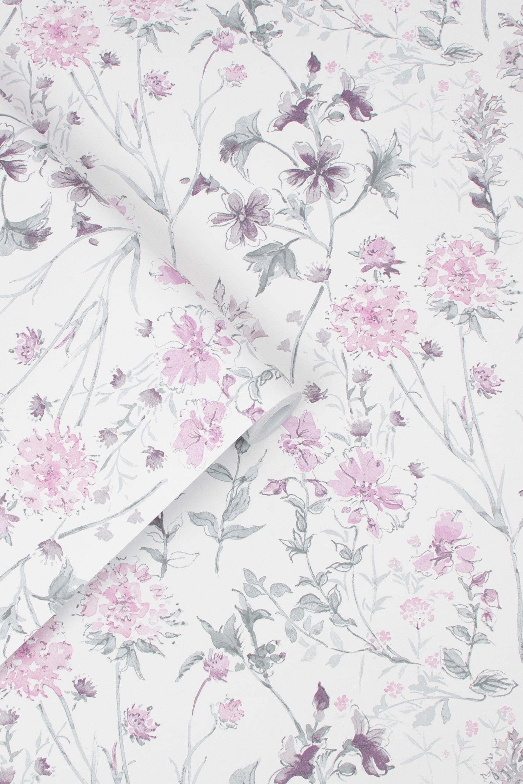 Buy Laura Ashley Pale Iris Wild Meadow Wallpaper Wallpaper from the