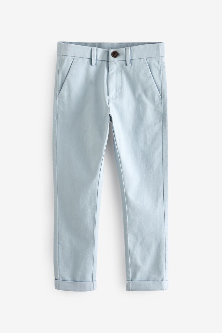 Blue Skinny Fit Stretch Chino Trousers (3-17yrs) - Image 1 of 1