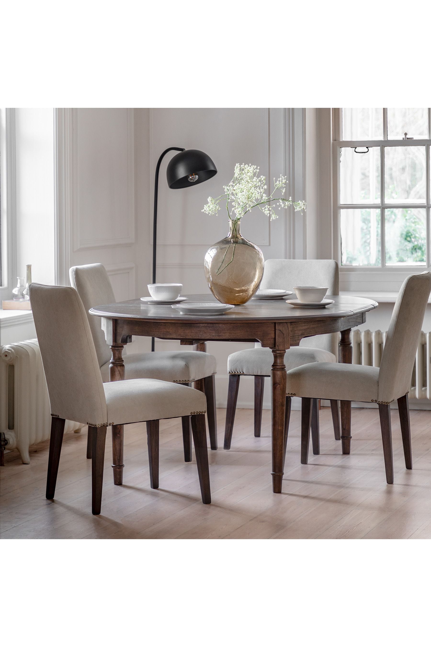 Buy Gallery Home Brown Maddy Ext Round Table from the Next UK online shop
