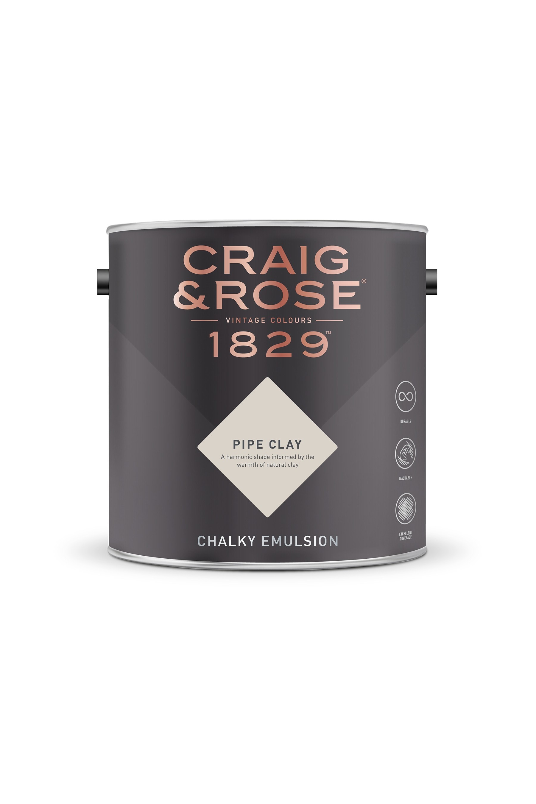 Buy Craig & Rose Cream Chalky Emulsion Pipe Clay 2.5Lt Paint from the ...