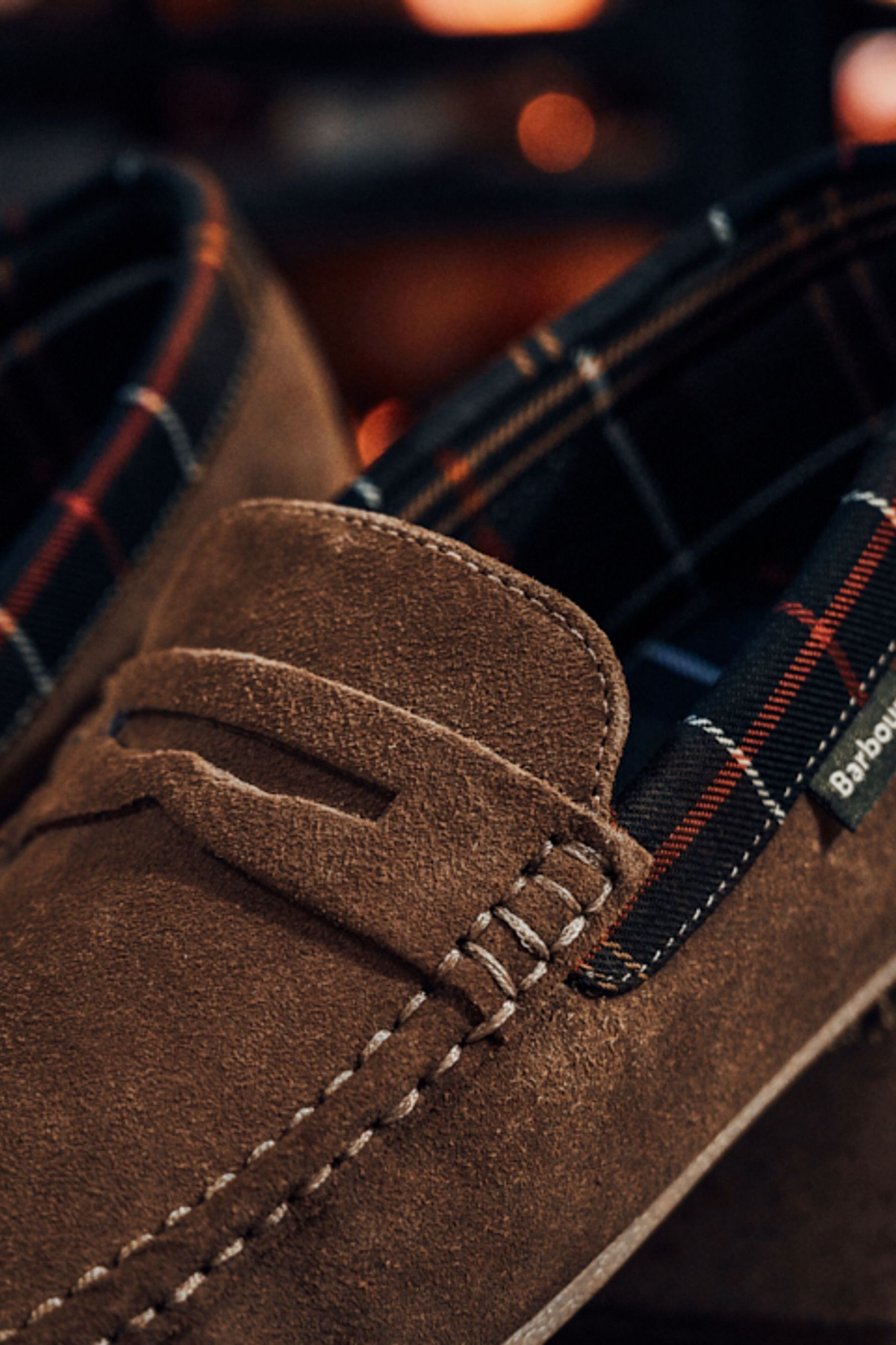 Buy Barbour® Brown Porterfield Suede Slippers from the Next UK online shop
