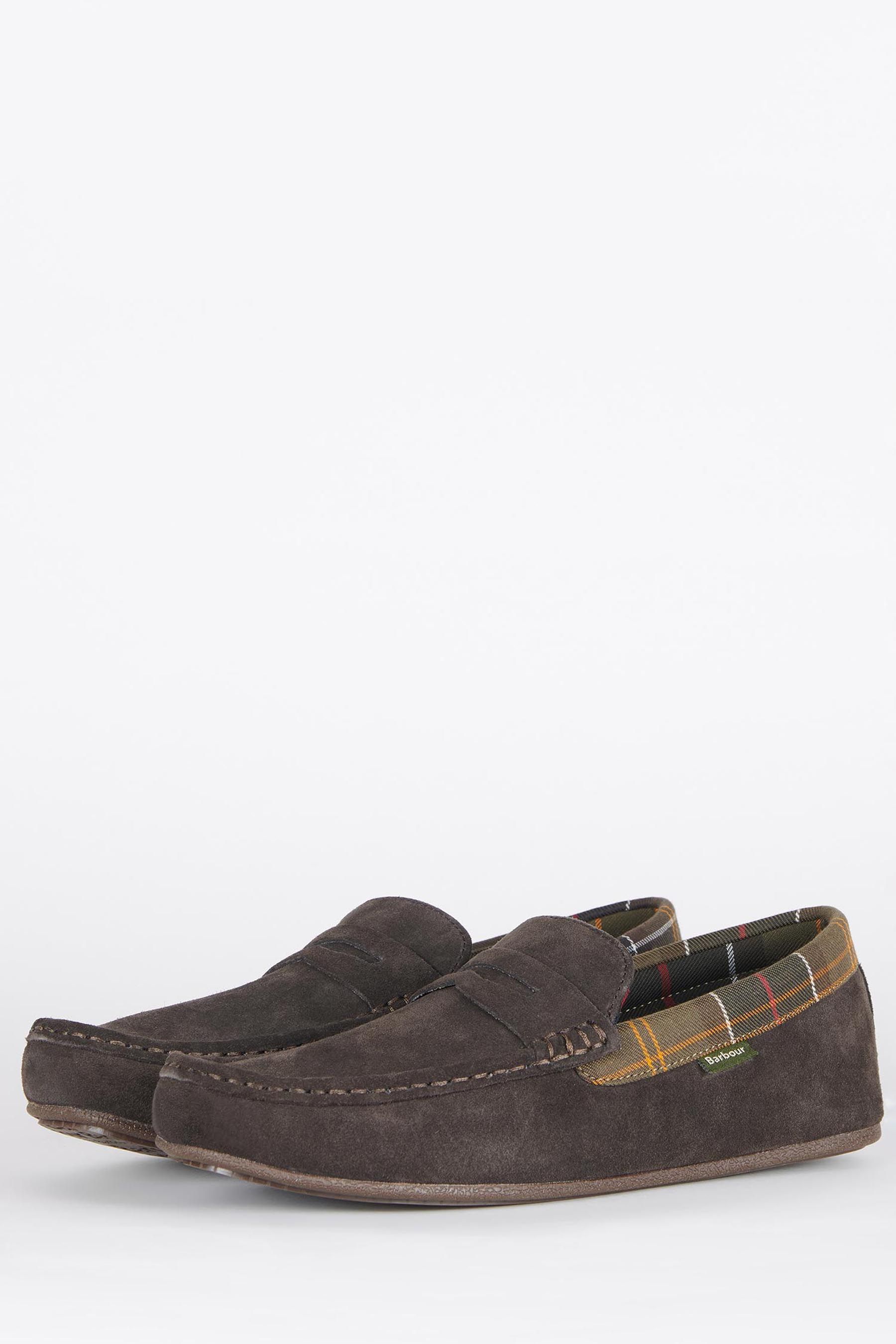 Buy Barbour® Brown Porterfield Suede Slippers from the Next UK online shop