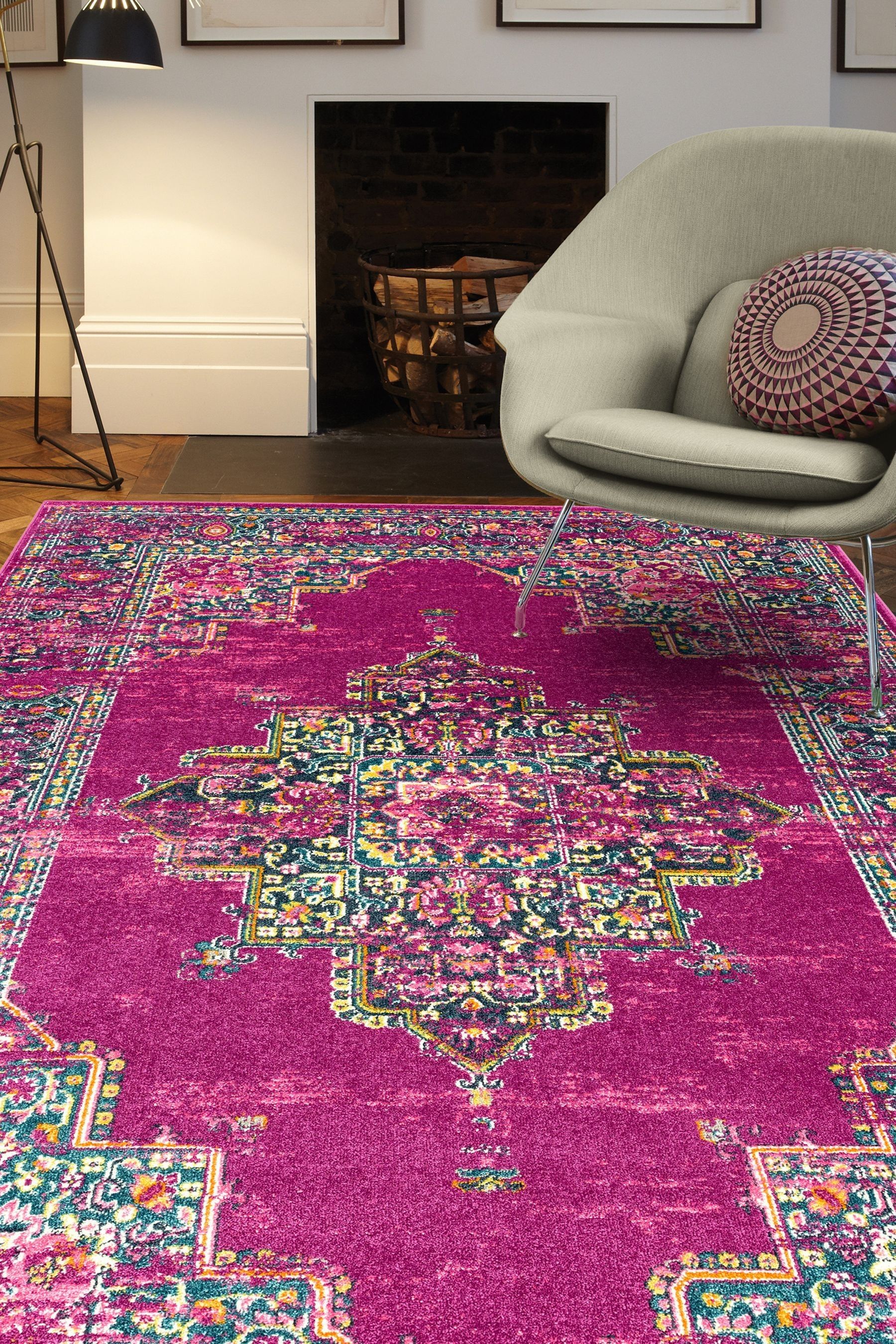 Buy Asiatic Rugs Fushsia Pink Colt Medallion Rug from the Next UK