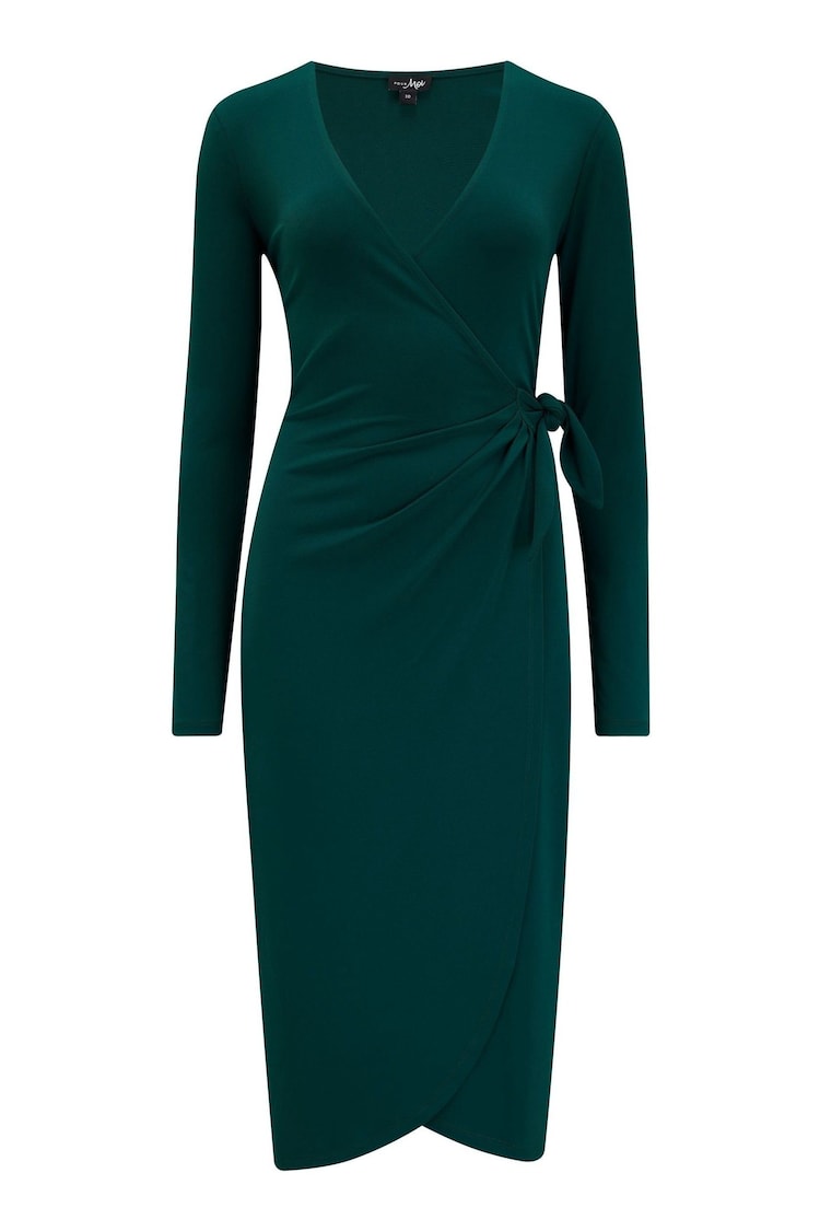 Pour Moi Green Bryony Slinky Jersey Bodycon Midi Dress - Image 1 of 1