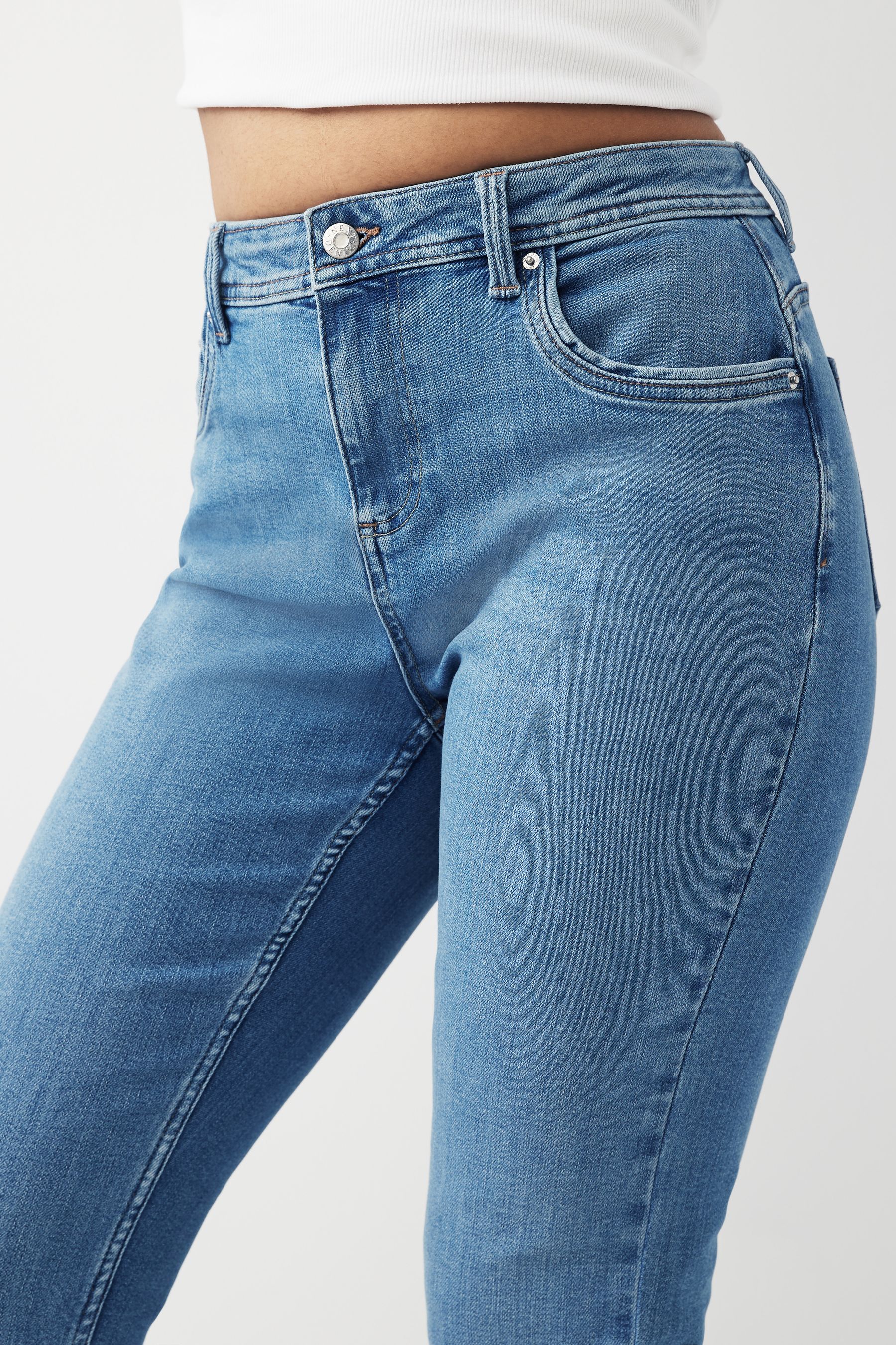 Buy Mid Blue Wash Super Soft Hourglass Bootcut Jeans from the Next UK ...