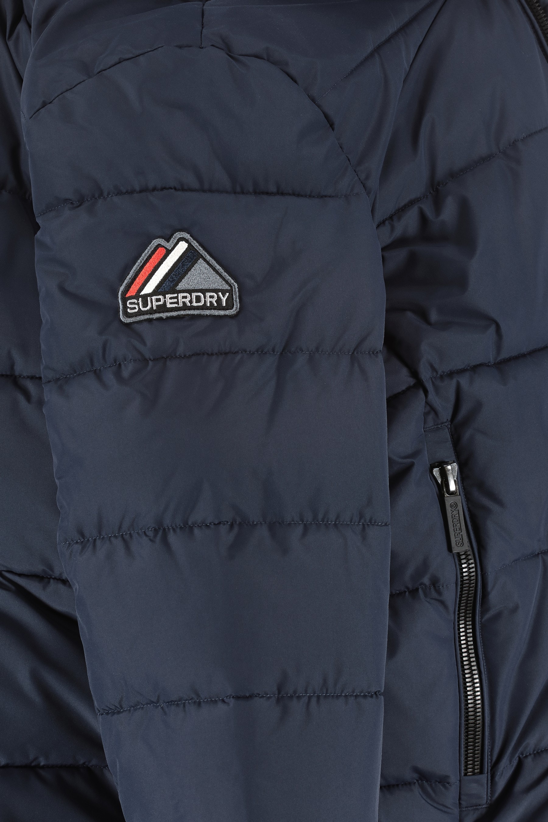Buy Superdry Navy Sports Hodded Puffer Jacket from the Next UK online shop