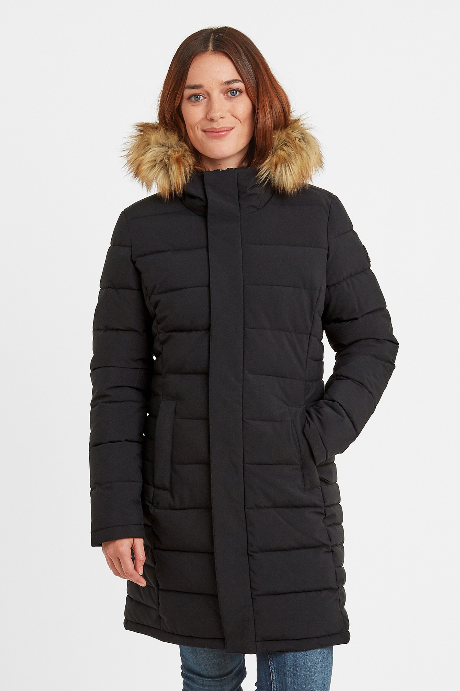 Buy Tog 24 Firbeck Womens Black Long Insulated Jacket from Next Ireland