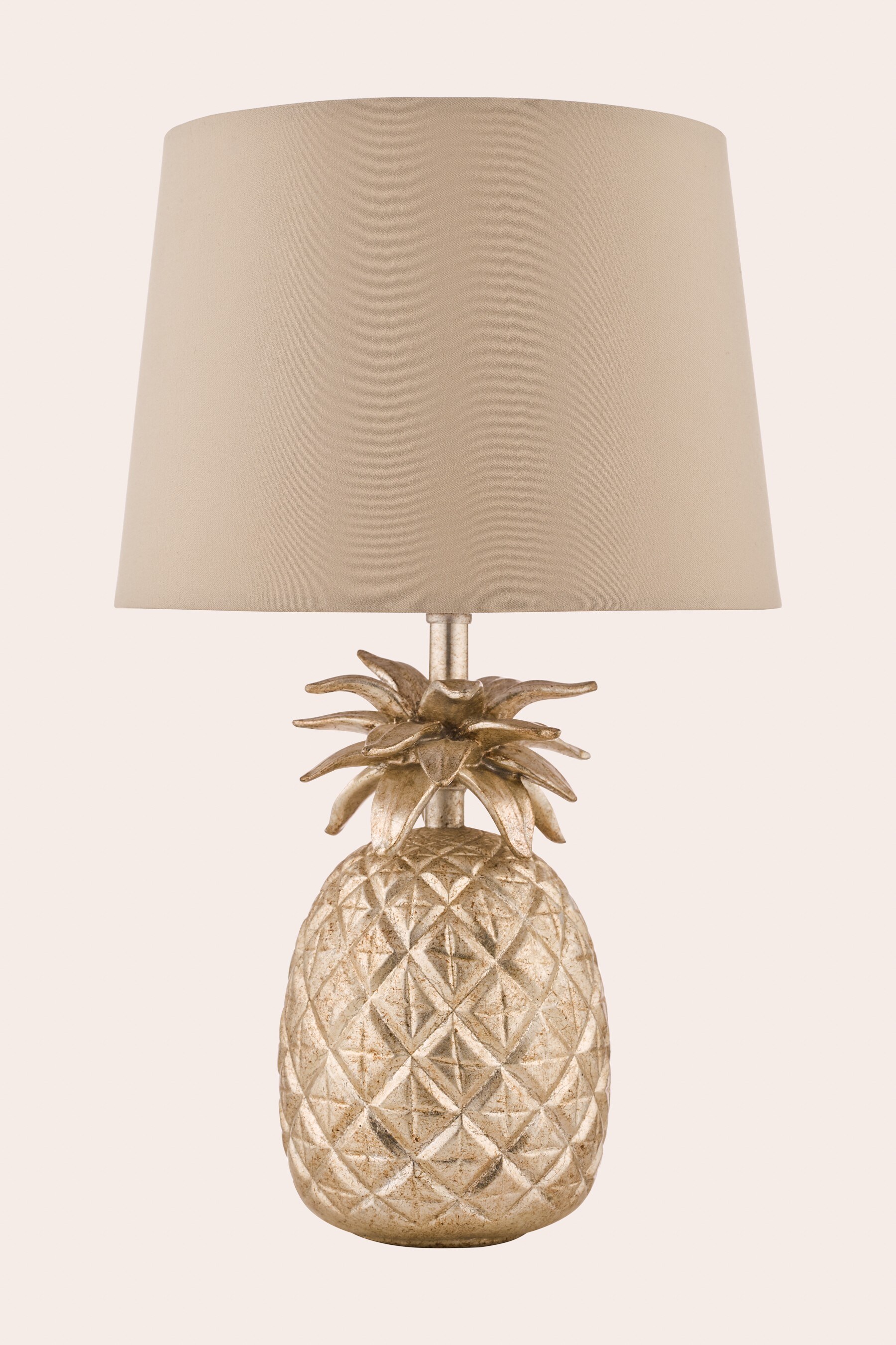 Buy Laura Ashley Gold Pineapple Table Lamp With Ivory Shade from the