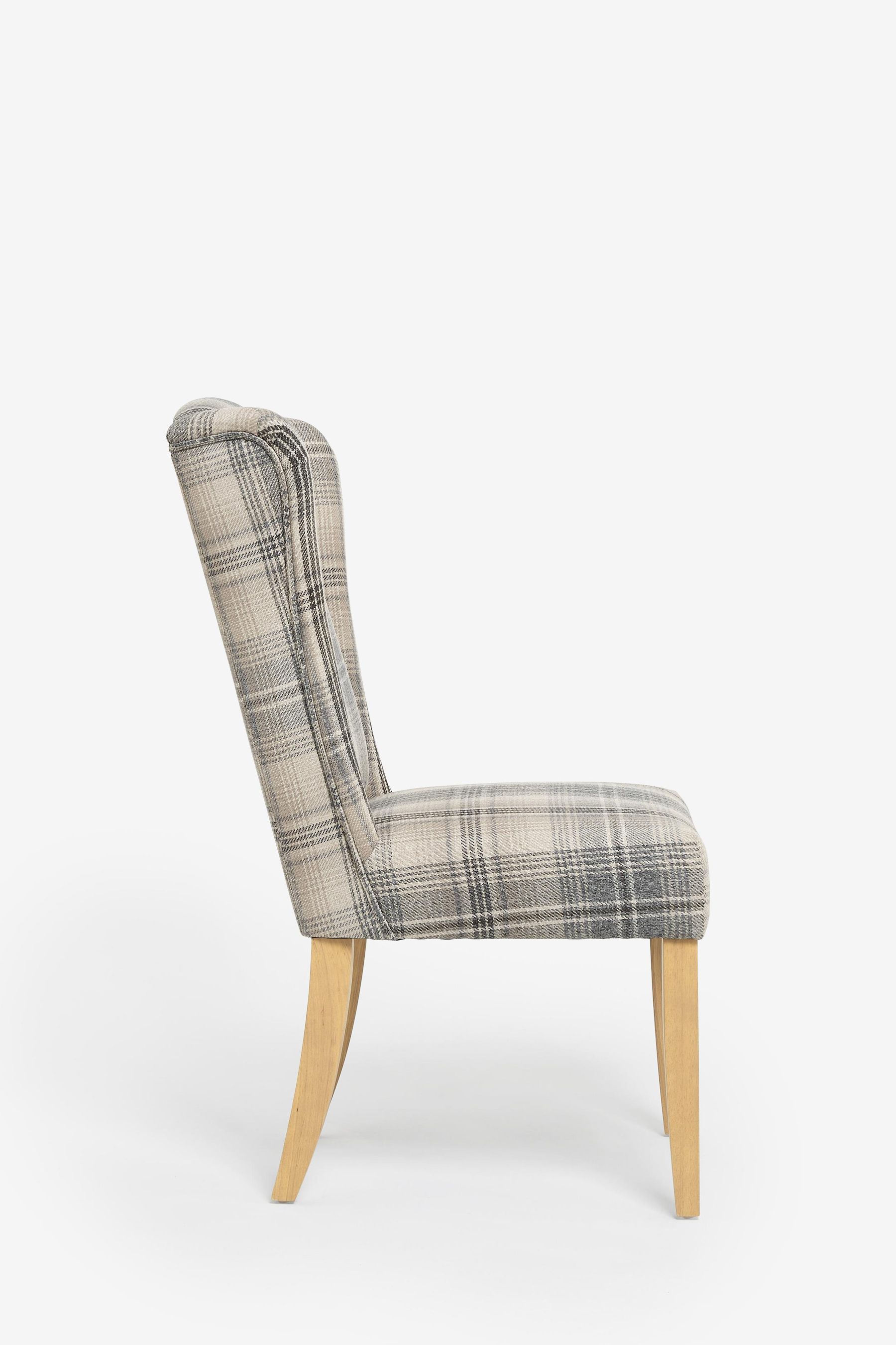 Buy Versatile Check Nevis Grey Sherlock Dining Non Arm Chair from the