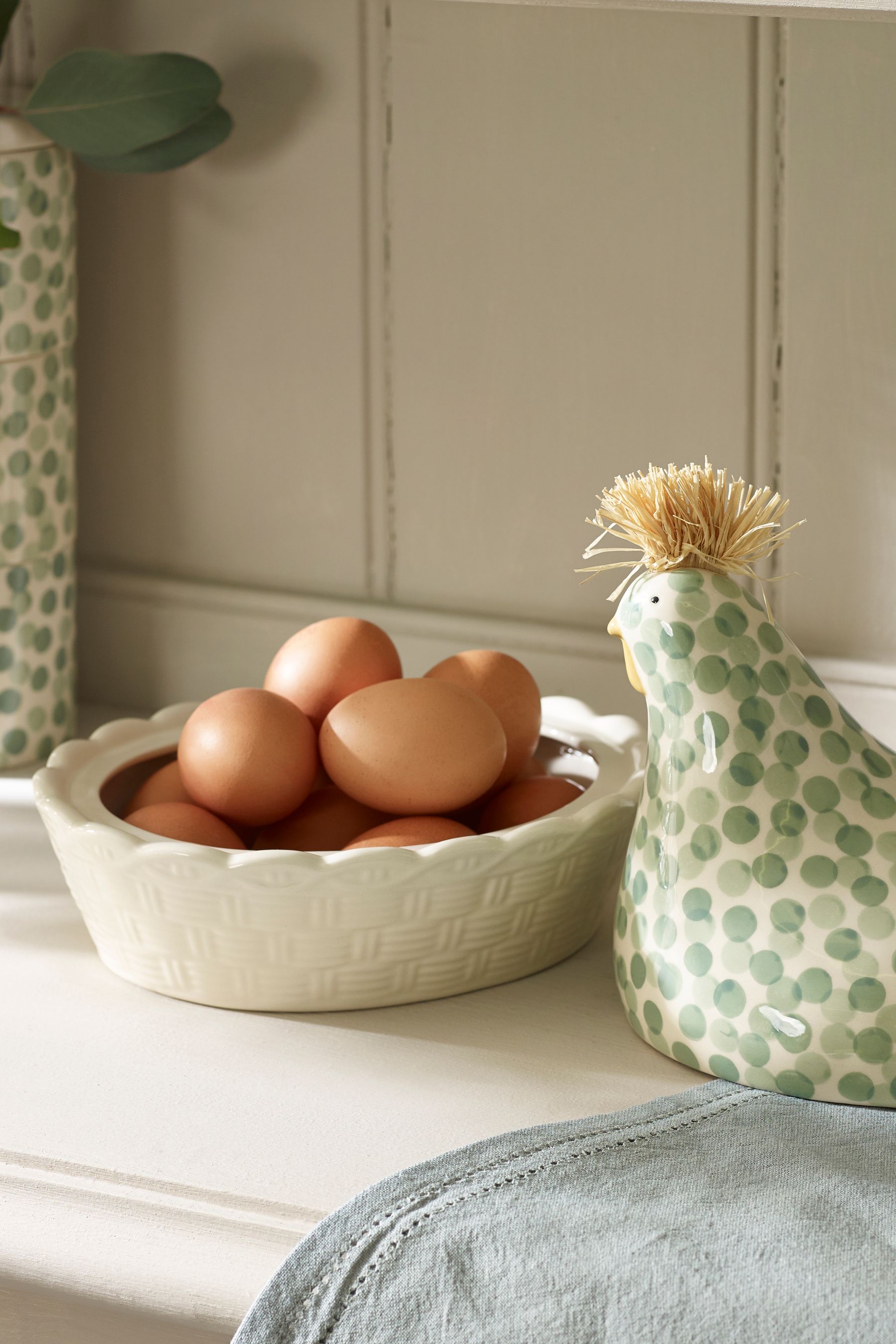 Buy Sage Green Ceramic Chicken Egg House from the Next UK online shop