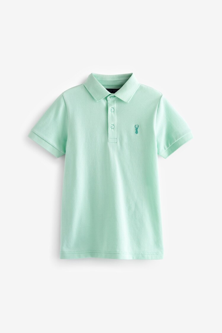 Green Mint Short Sleeve Polo Shirt (3-16yrs) - Image 1 of 1
