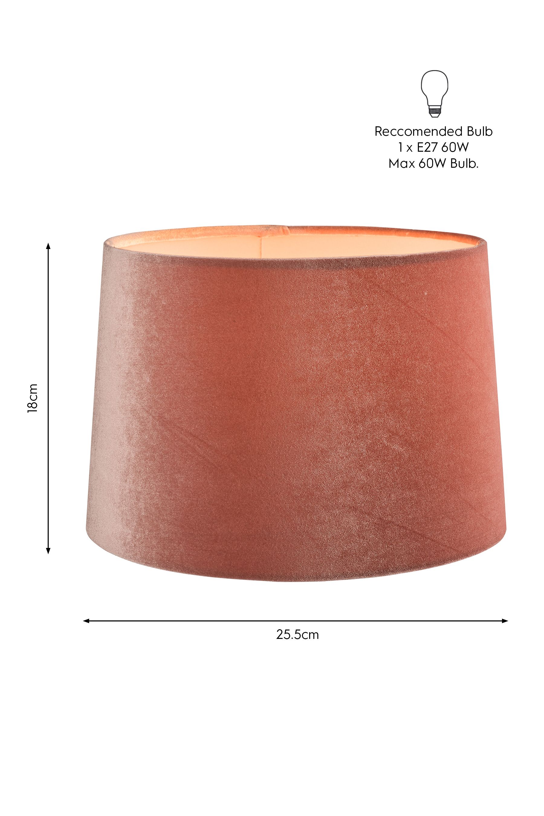 Buy Laura Ashley Pink Velvet Empire Drum Easyfit Nigella Lamp Shade