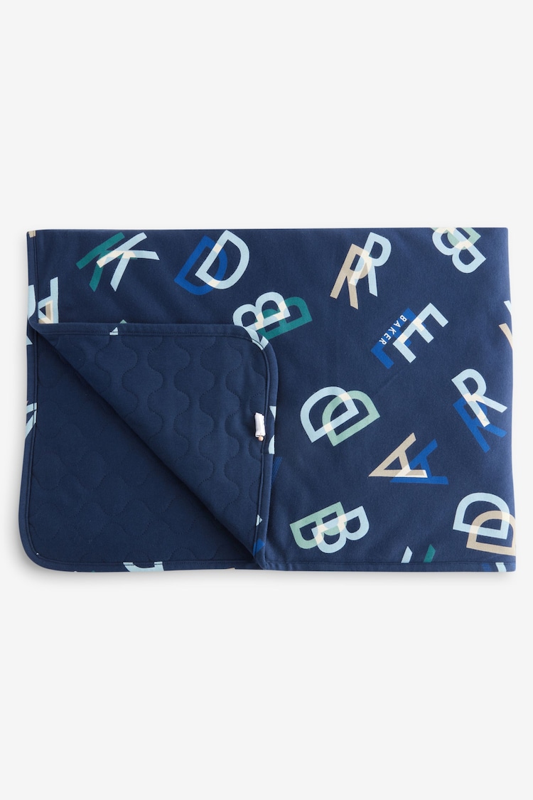 Azul marino - Baker by Ted Baker Boys 100% Cotton Blanket - Imagen 1 de 1