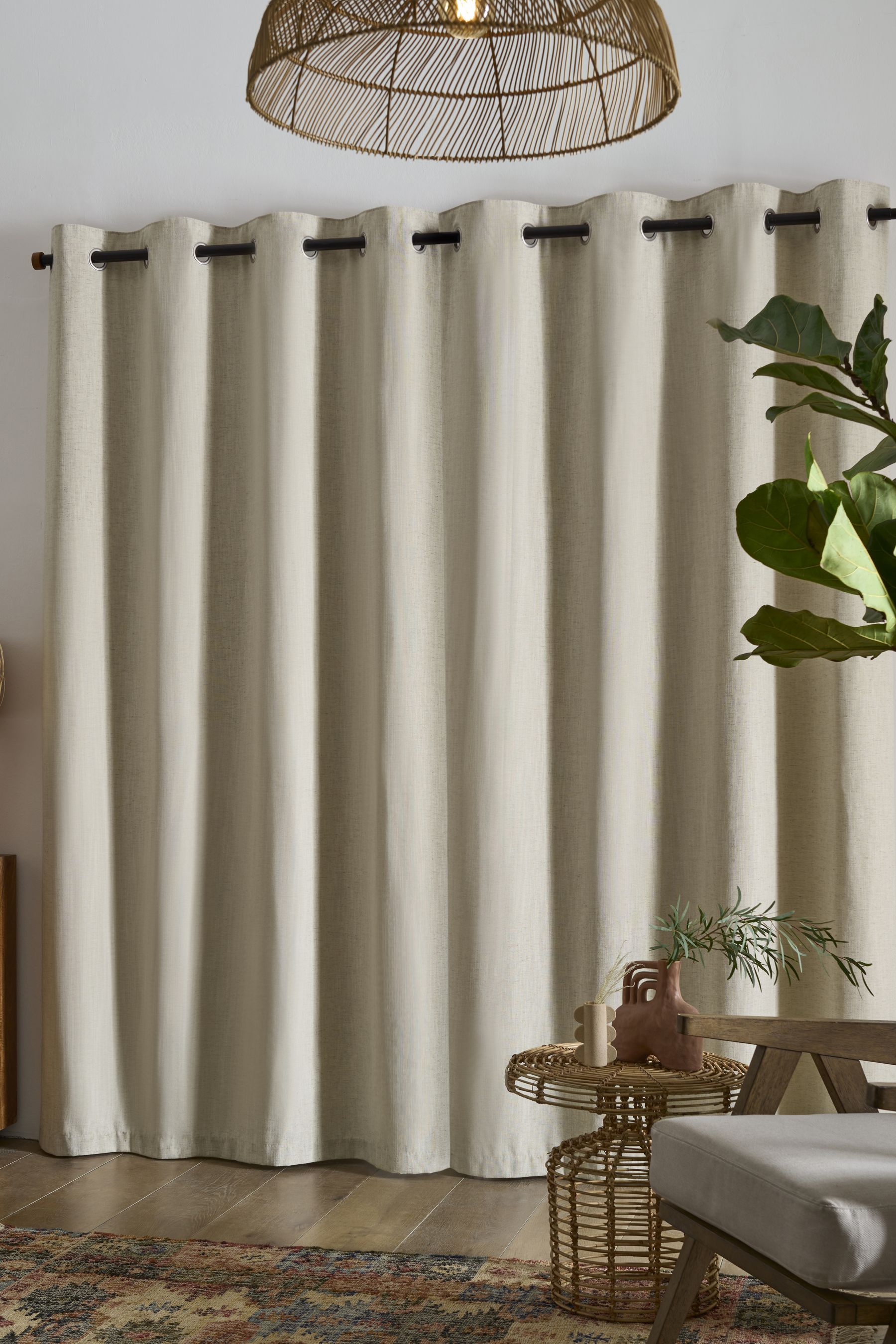 Buy Next Linen Look Eyelet Curtains from Next Australia