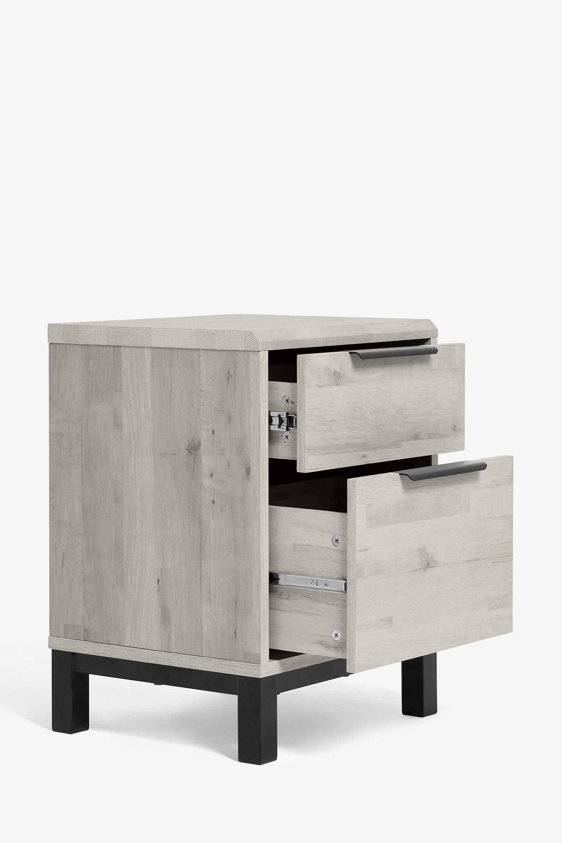 Buy Grey Bronx Oak Effect 2 Drawer Bedside Table from the Next UK
