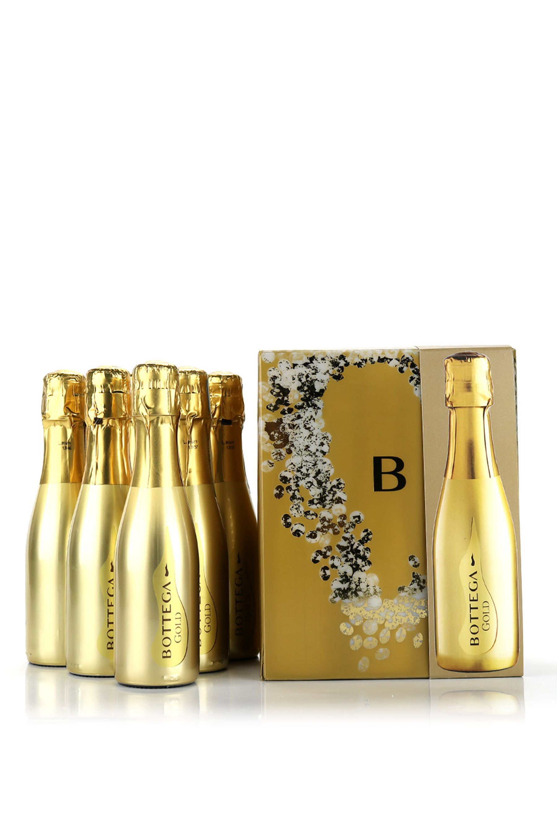 Buy Le Bon Vin Bottega Mini Gold Prosecco 6 Bottle Gift Set from the