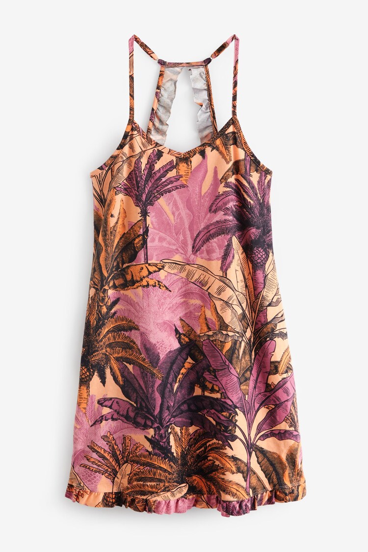Purple/Orange Floral Cotton Slip Nightie - Image 1 of 1