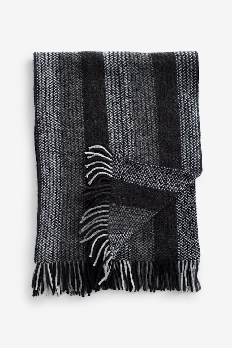 Monochrome Stripe Knitted Scarf - Image 1 of 1
