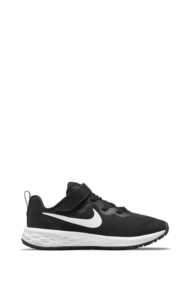 Nike Black/White Junior Revolution 6 Trainers - Image 1 of 1