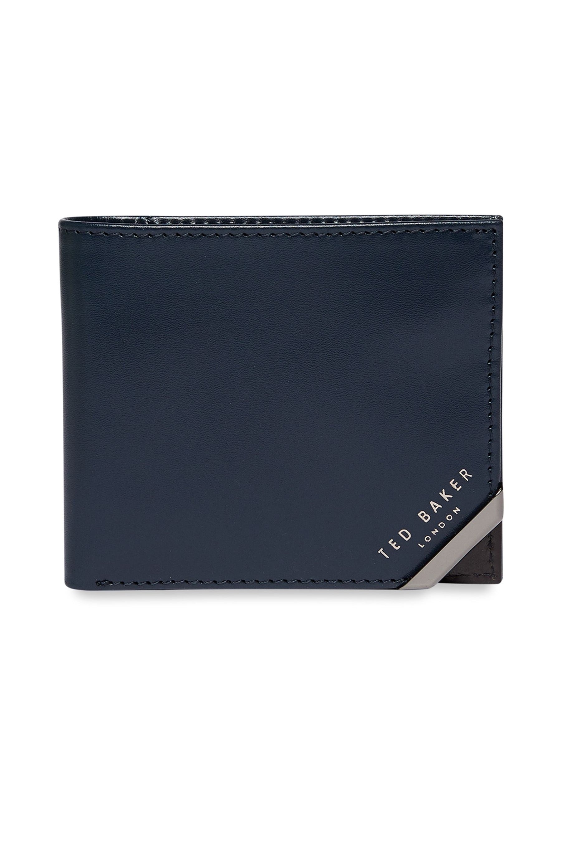 Buy Ted Baker Korning Blue Leather Bifold Wallet from Next USA