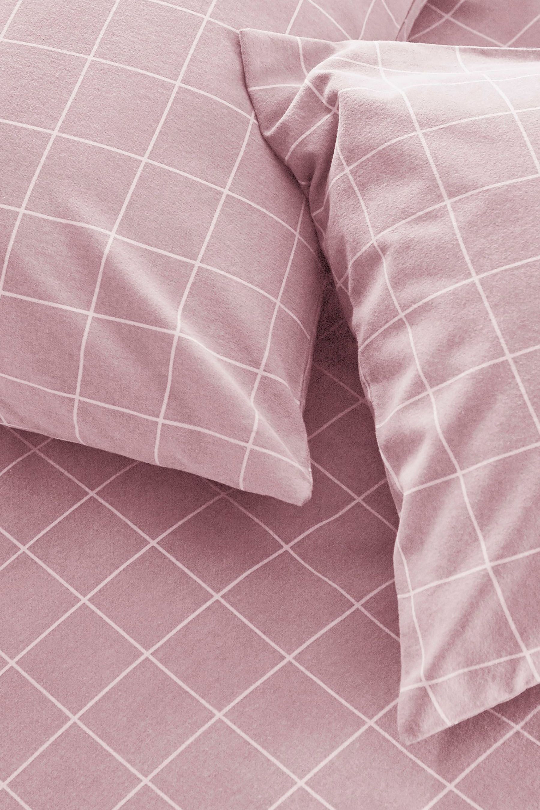 Buy Silentnight Pink Brushed Cotton Check Duvet Cover and Pillowcase