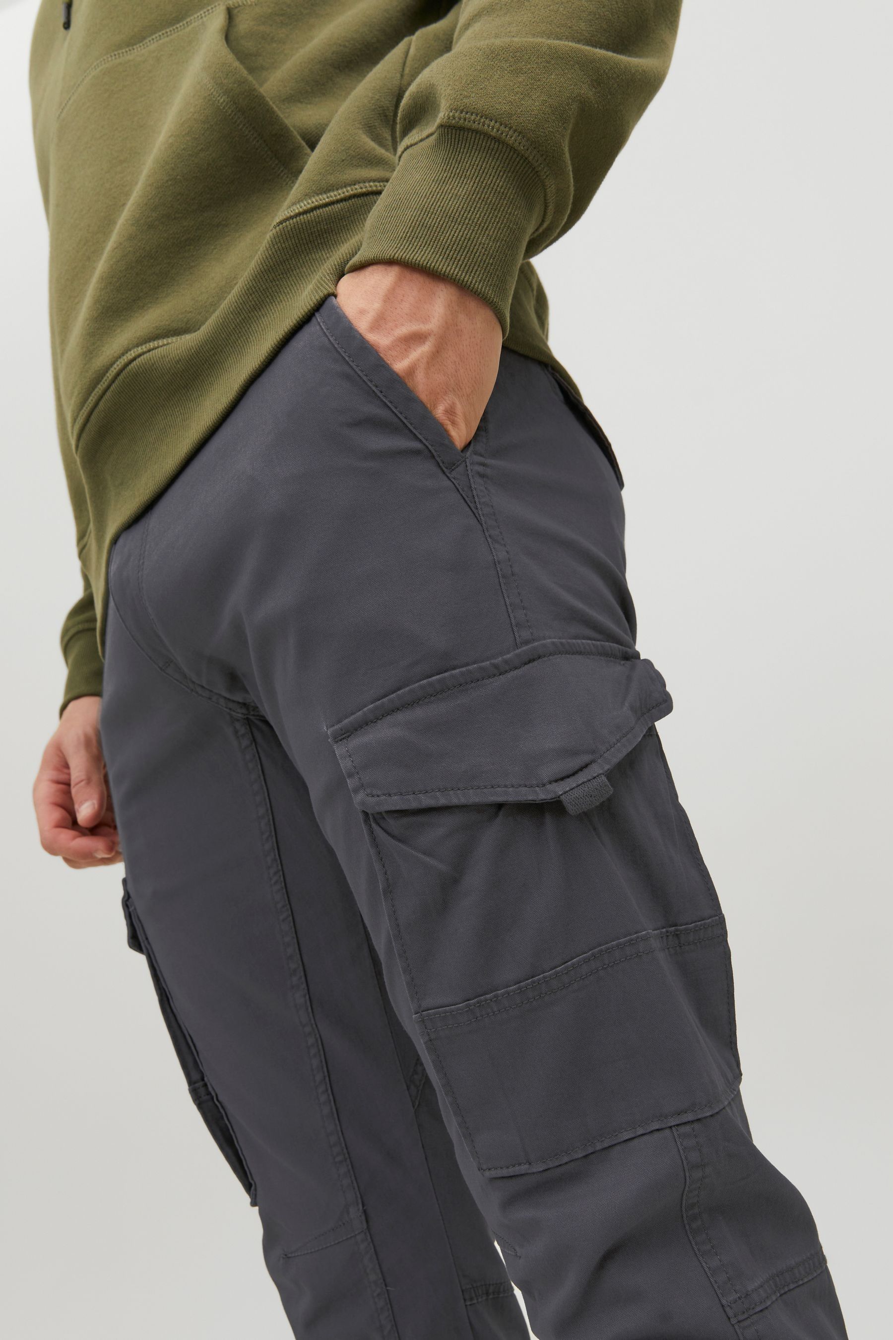 Buy JACK & JONES Grey Cargos from the Next UK online shop